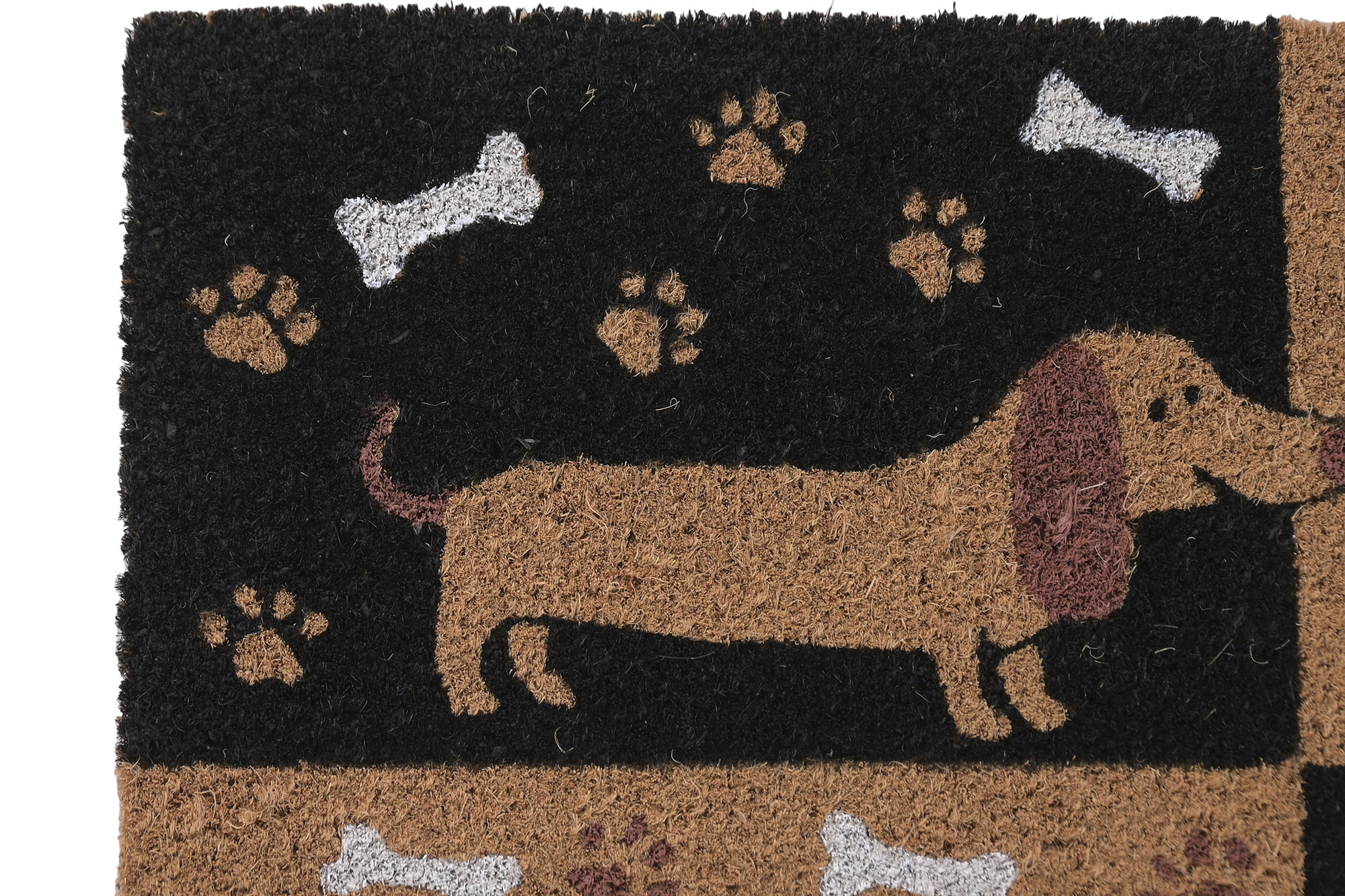 FELPUDO FIBRA COCO GOMA 60X40X1,5 PERROS HUESO 3