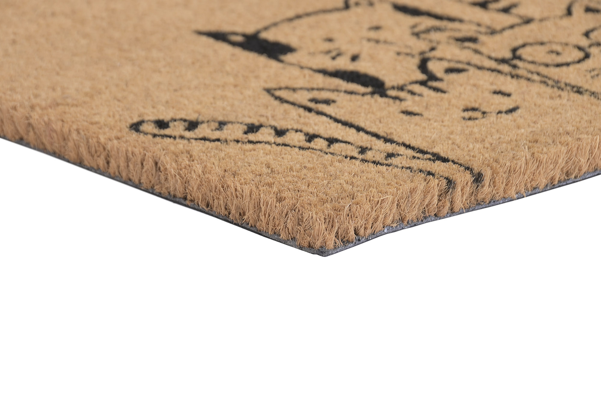 FELPUDO FIBRA COCO GOMA 60X40X1,5 GATOS LOVER 4