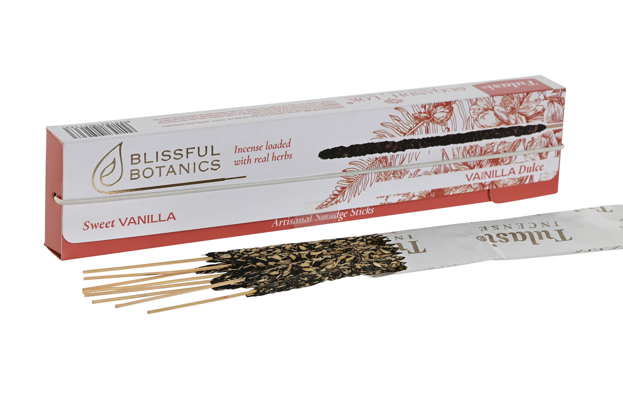 INCIENSO VARILLA SET 8 NATURAL 23,5X5X2 VAINILLA