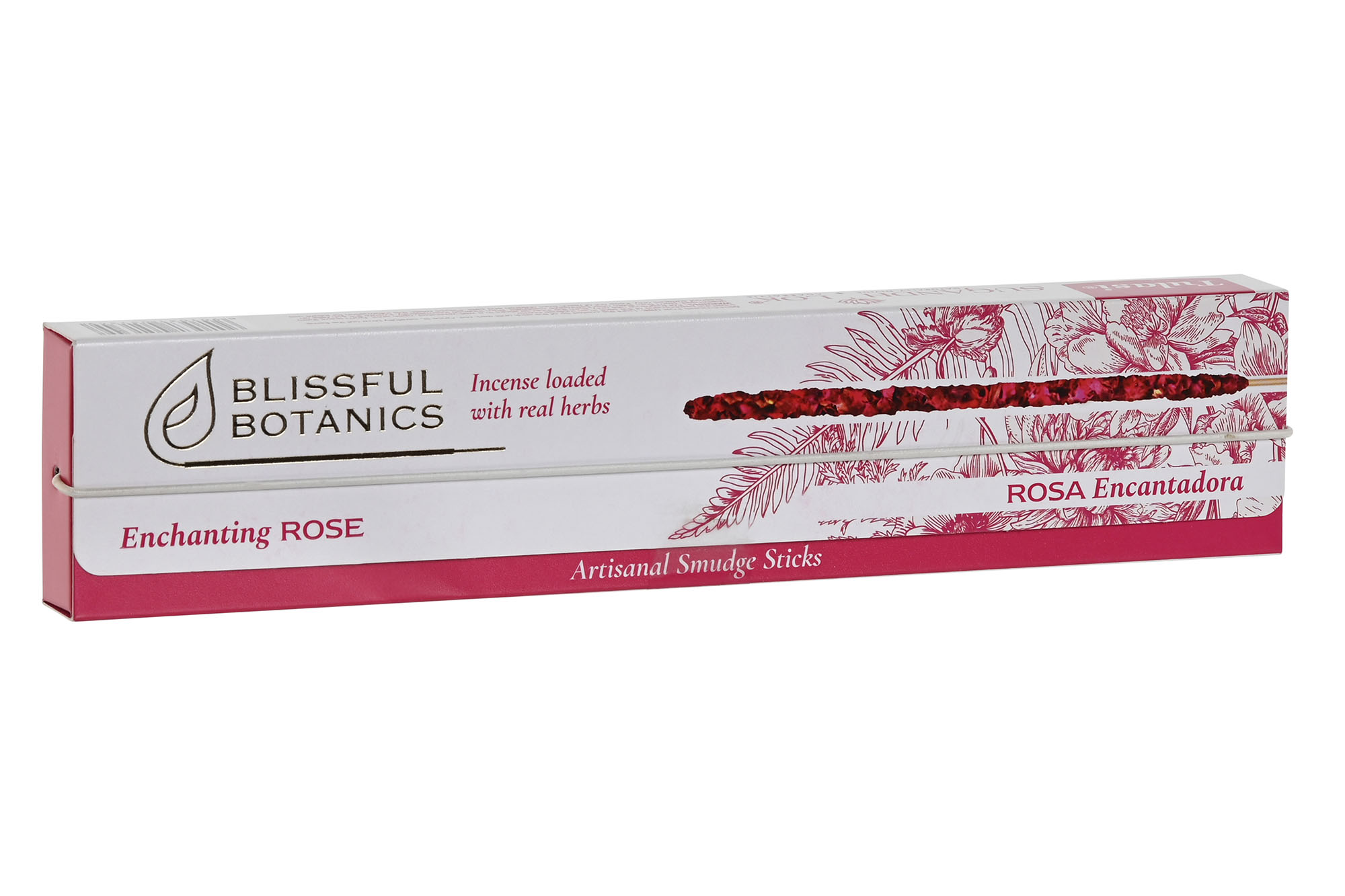 INCIENSO VARILLA SET 8 NATURAL HOJAS 23,5X5X2 ROSA 2