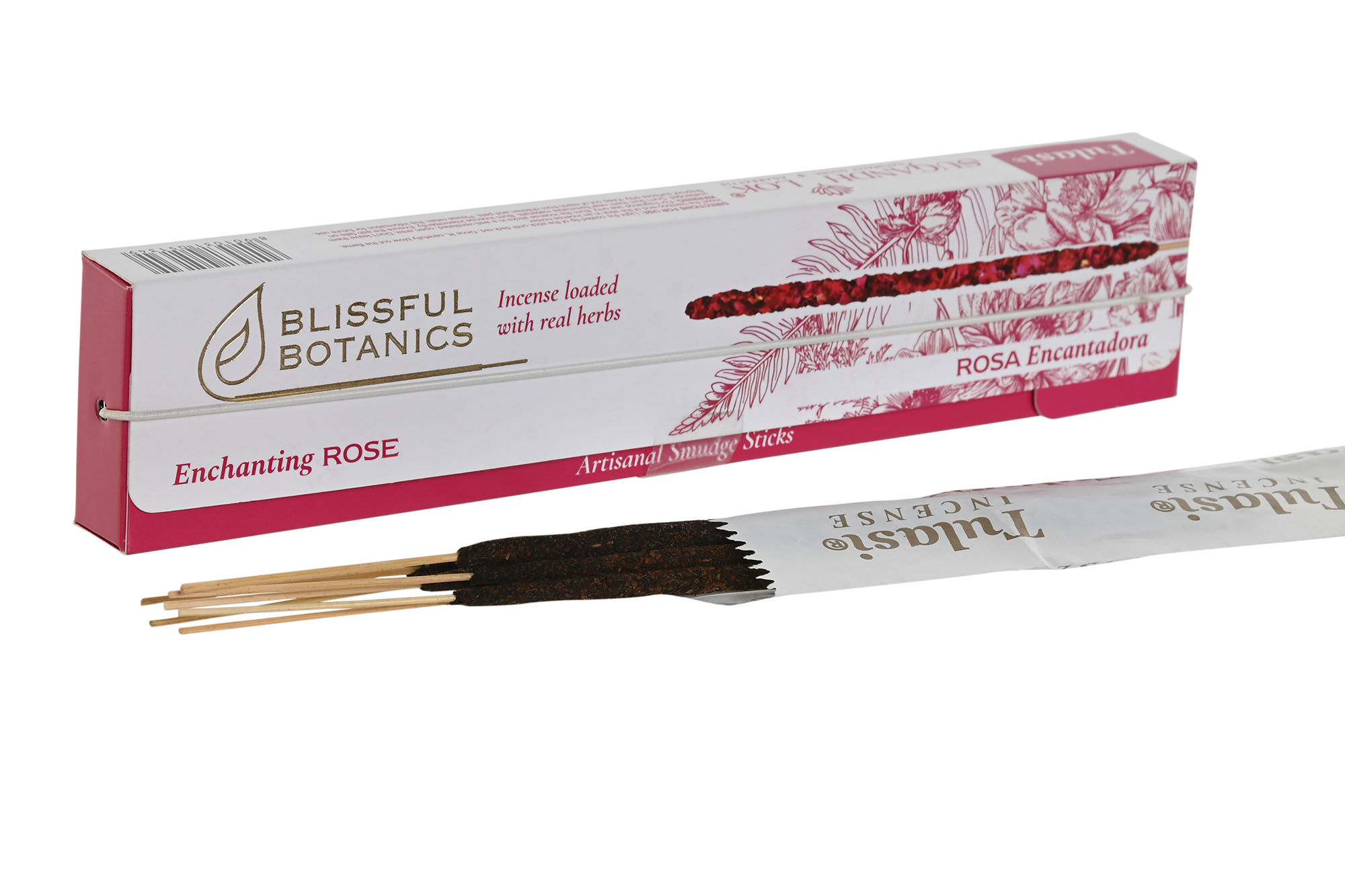 INCIENSO VARILLA SET 8 NATURAL HOJAS 23,5X5X2 ROSA