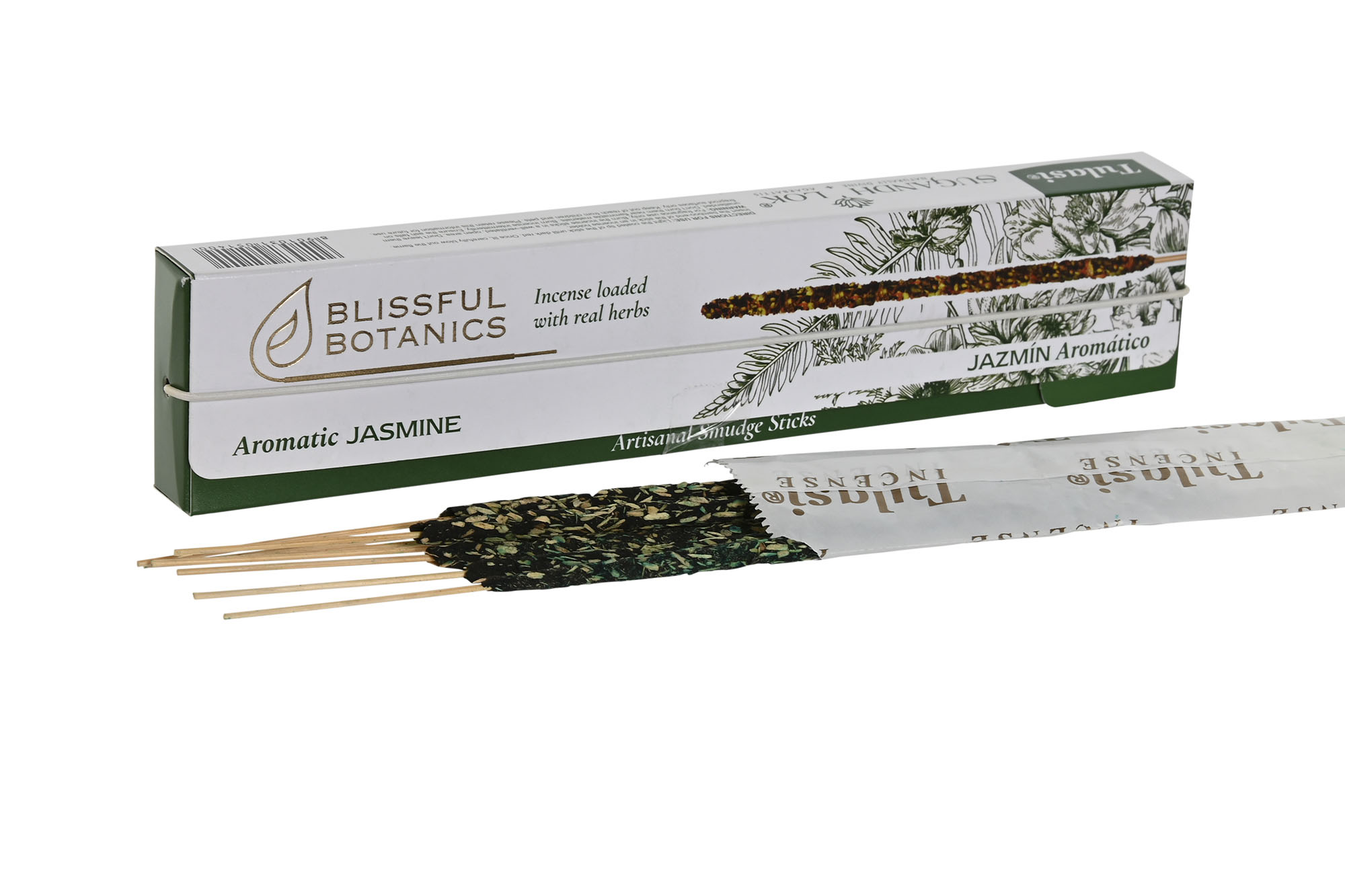 INCIENSO VARILLA SET 8 NATURAL 23,5X5X2 JAZMIN