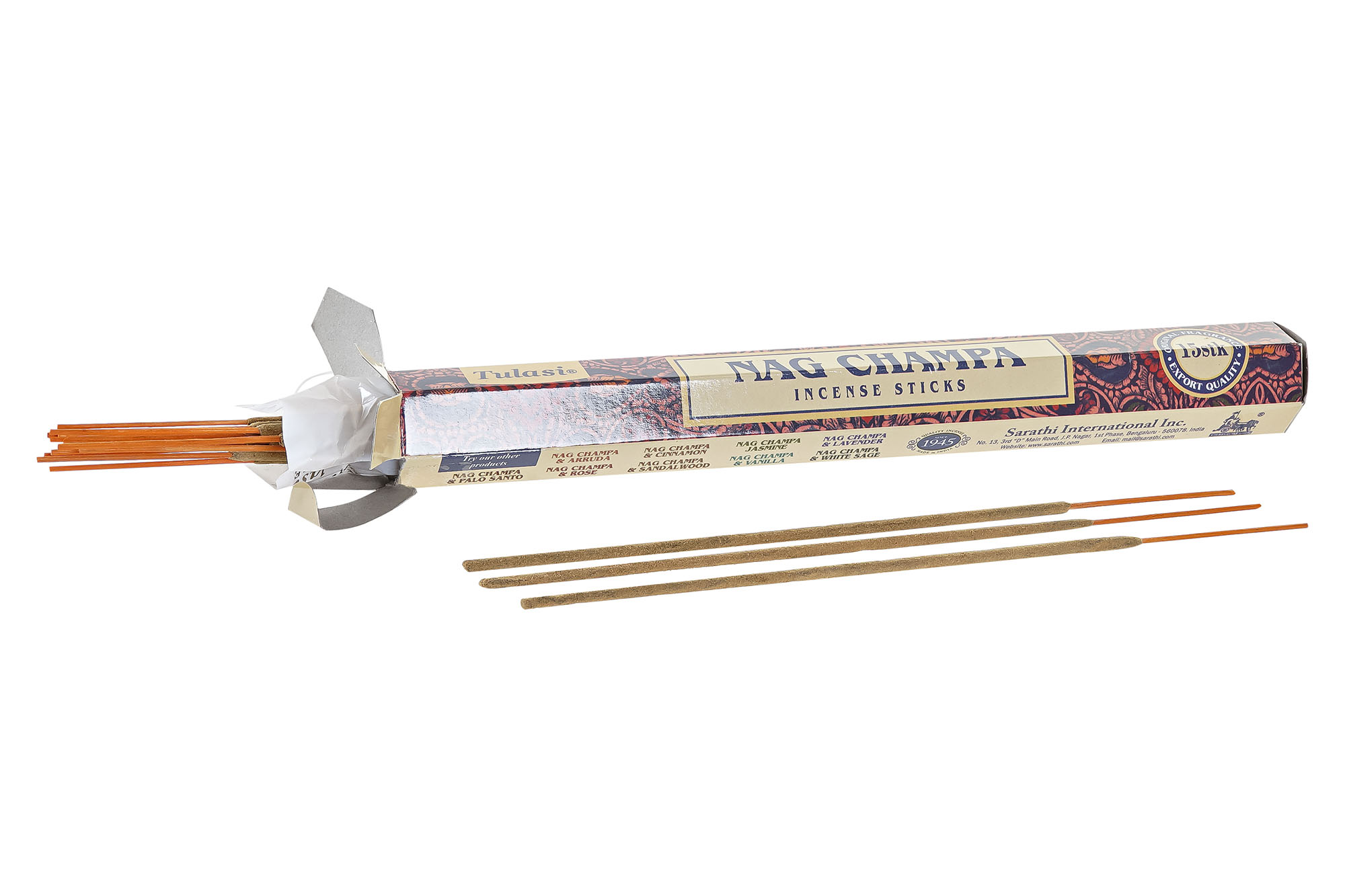 INCIENSO VARILLA SET 15 AROMA 25X4X4 25 CM, NAG CH 3