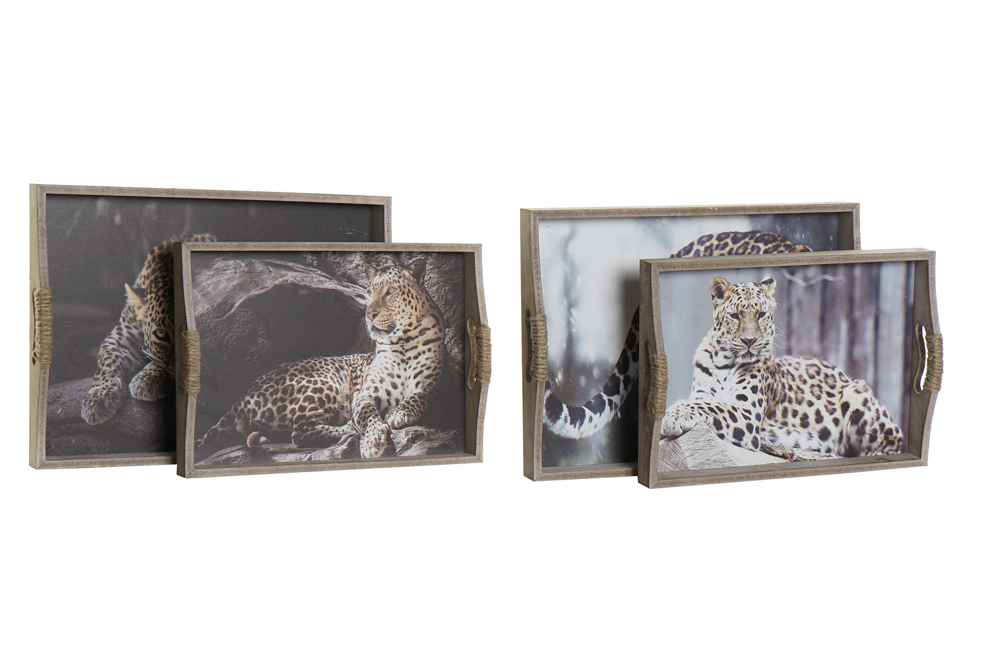 BANDEJA SET 2 MDF 40,5X30X6,5 LEOPARDO 2 SURT.