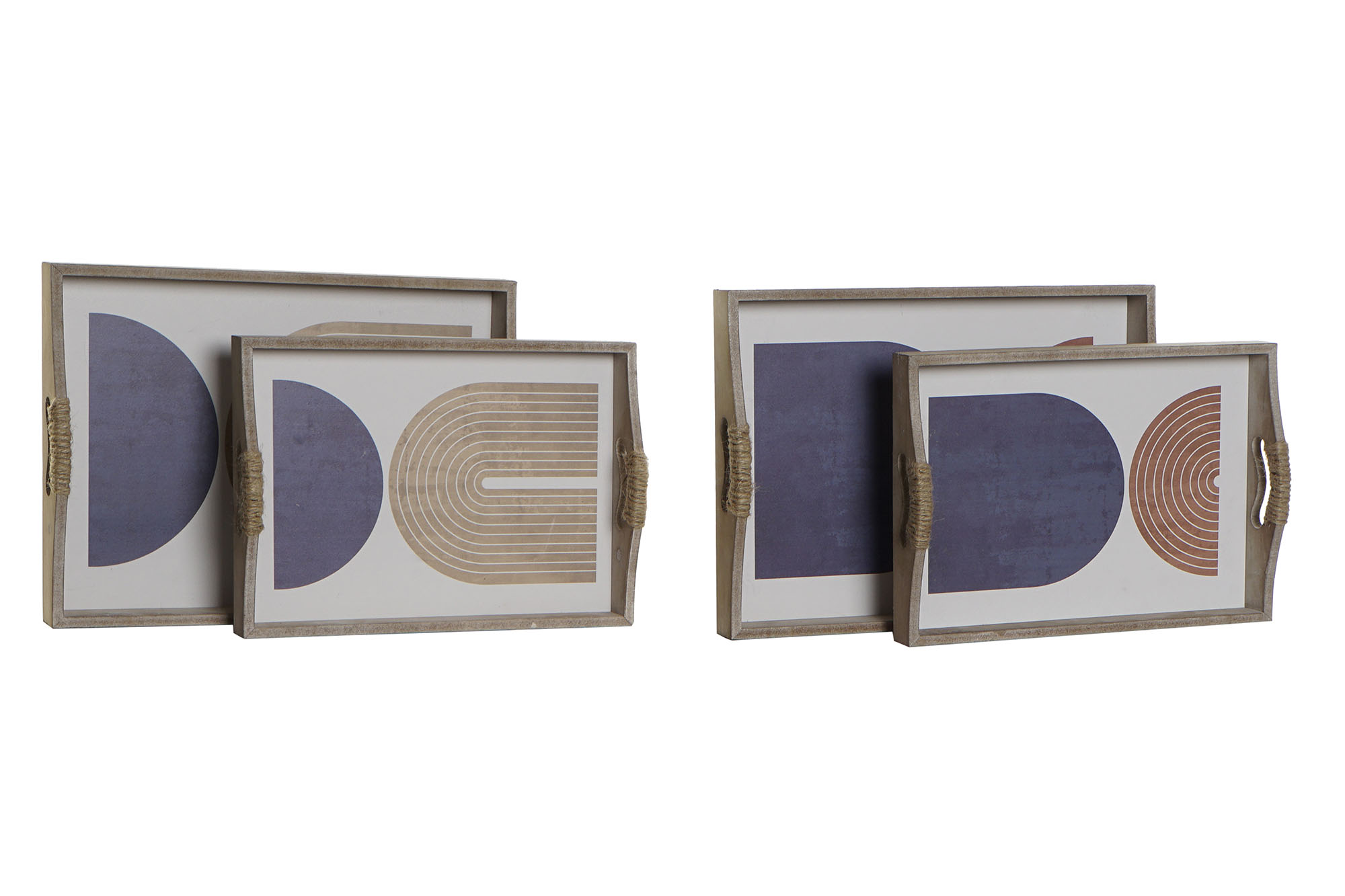 BANDEJA SET 2 MDF 40,6X30X6 MODERNO 2 SURT.