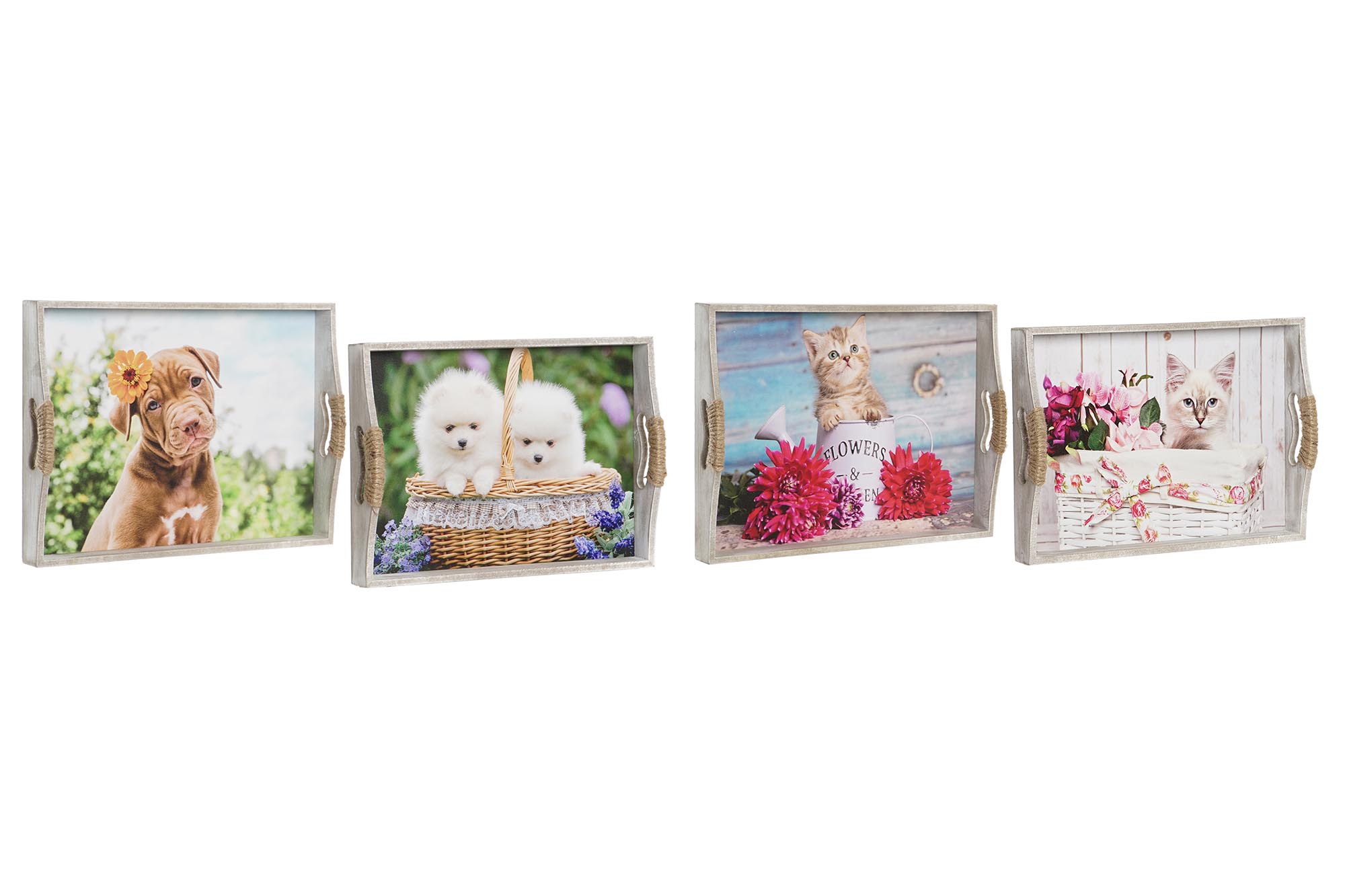 BANDEJA SET 2 MDF 40X30X6 GATITOS 2 SURT.