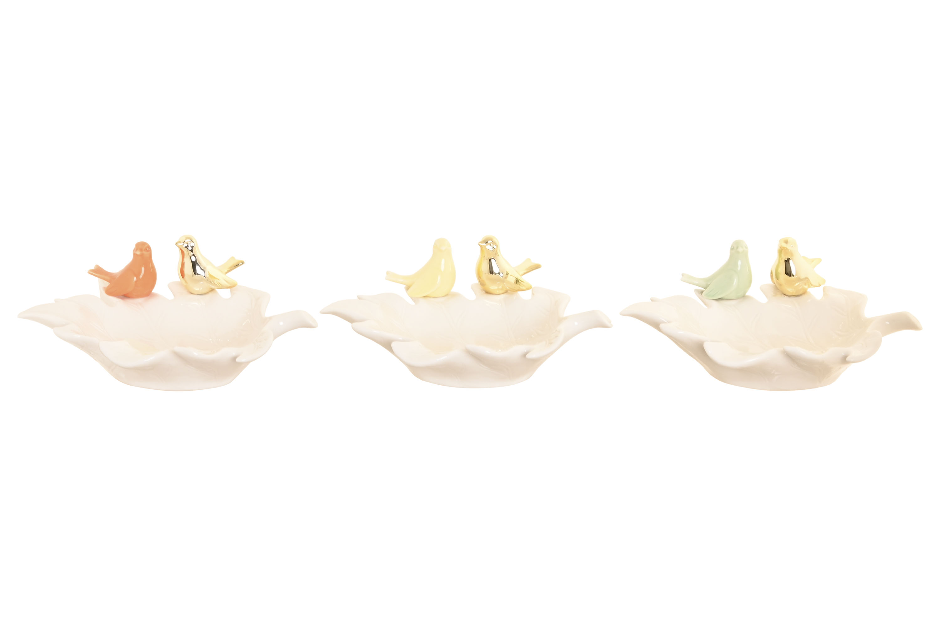 BANDEJA DECORACION PORCELANA 25,5X20X10,5 3 SURT.