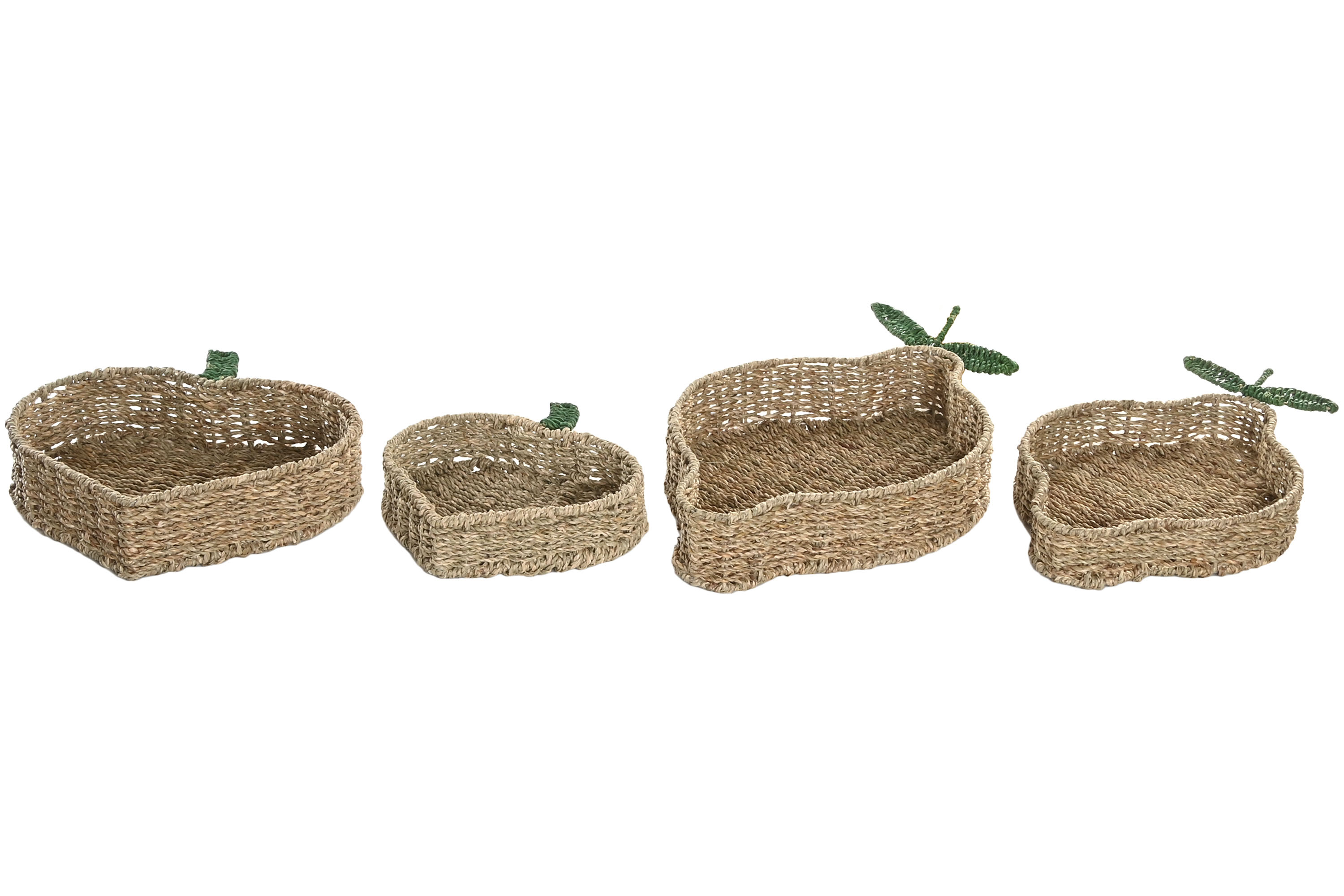CENTRO MESA SET 2 SEAGRASS METAL 33X32X8 2 SURT.