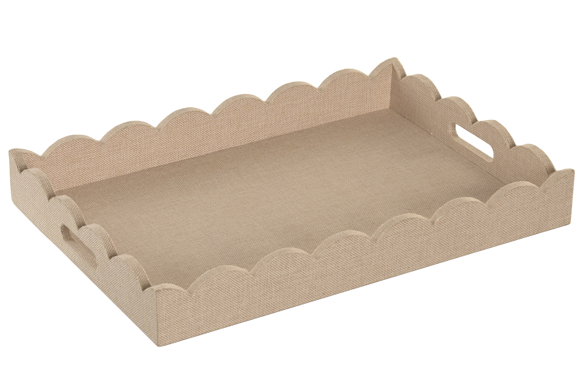 BANDEJA LINO MDF 45,5X31X5,8 TAPIZADO BEIGE