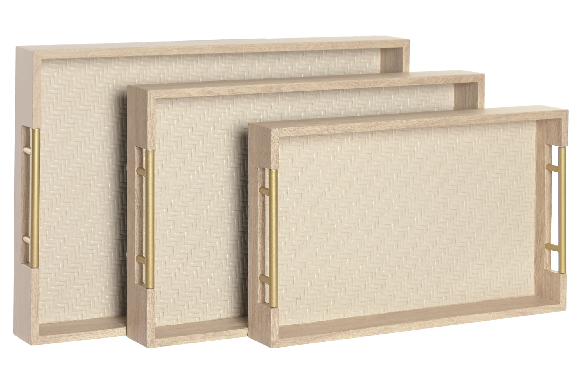 BANDEJA SET 3 MADERA 48X32X5,5 NATURAL