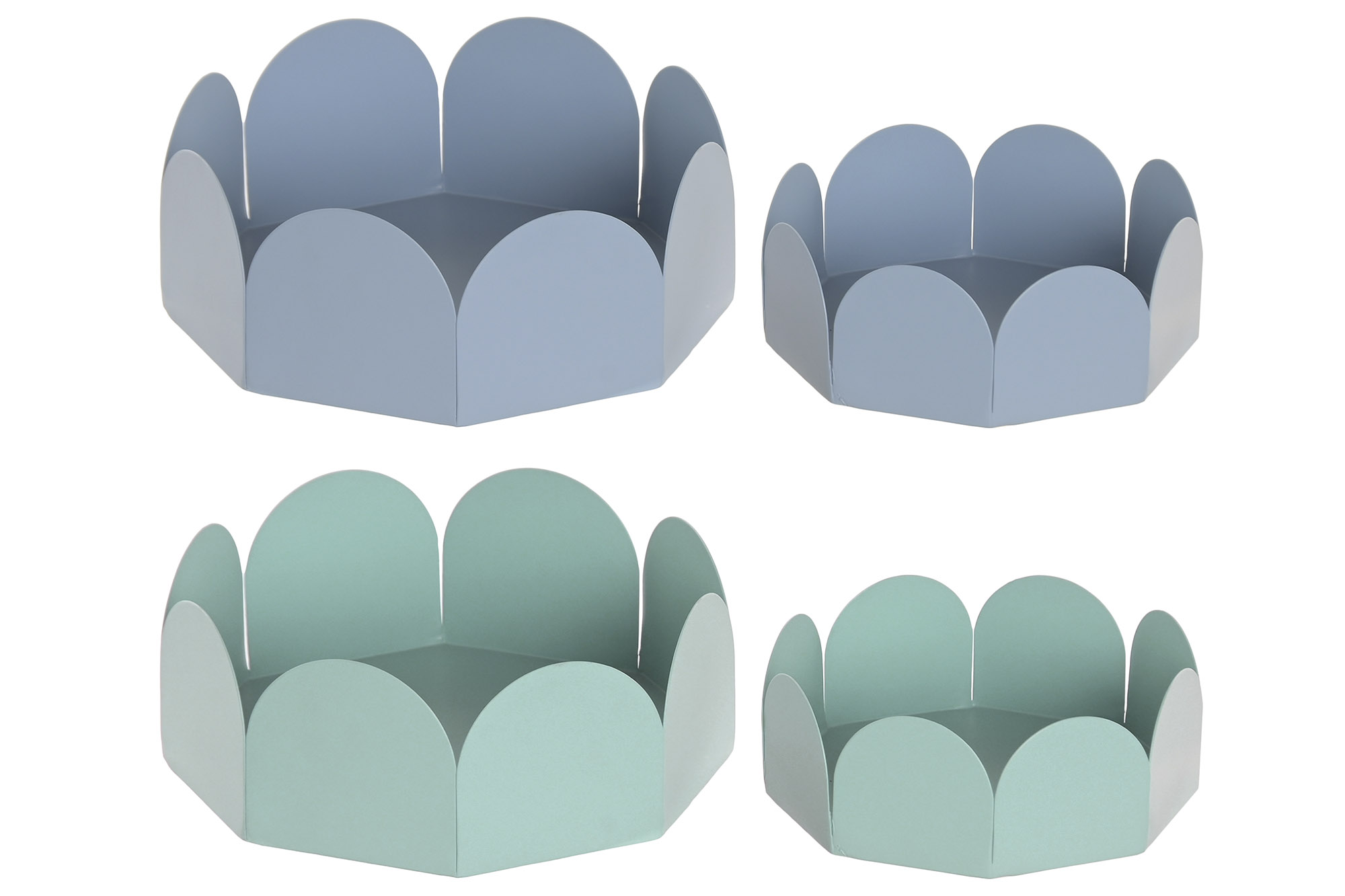 BANDEJA VACIABOLSILLOS SET 2 METAL 20X20X8 ARCOS 2
