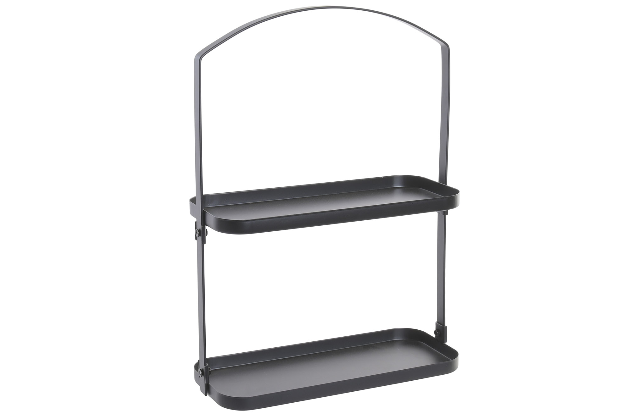 CENTRO MESA METAL 30X12X40 2 PISOS NEGRO