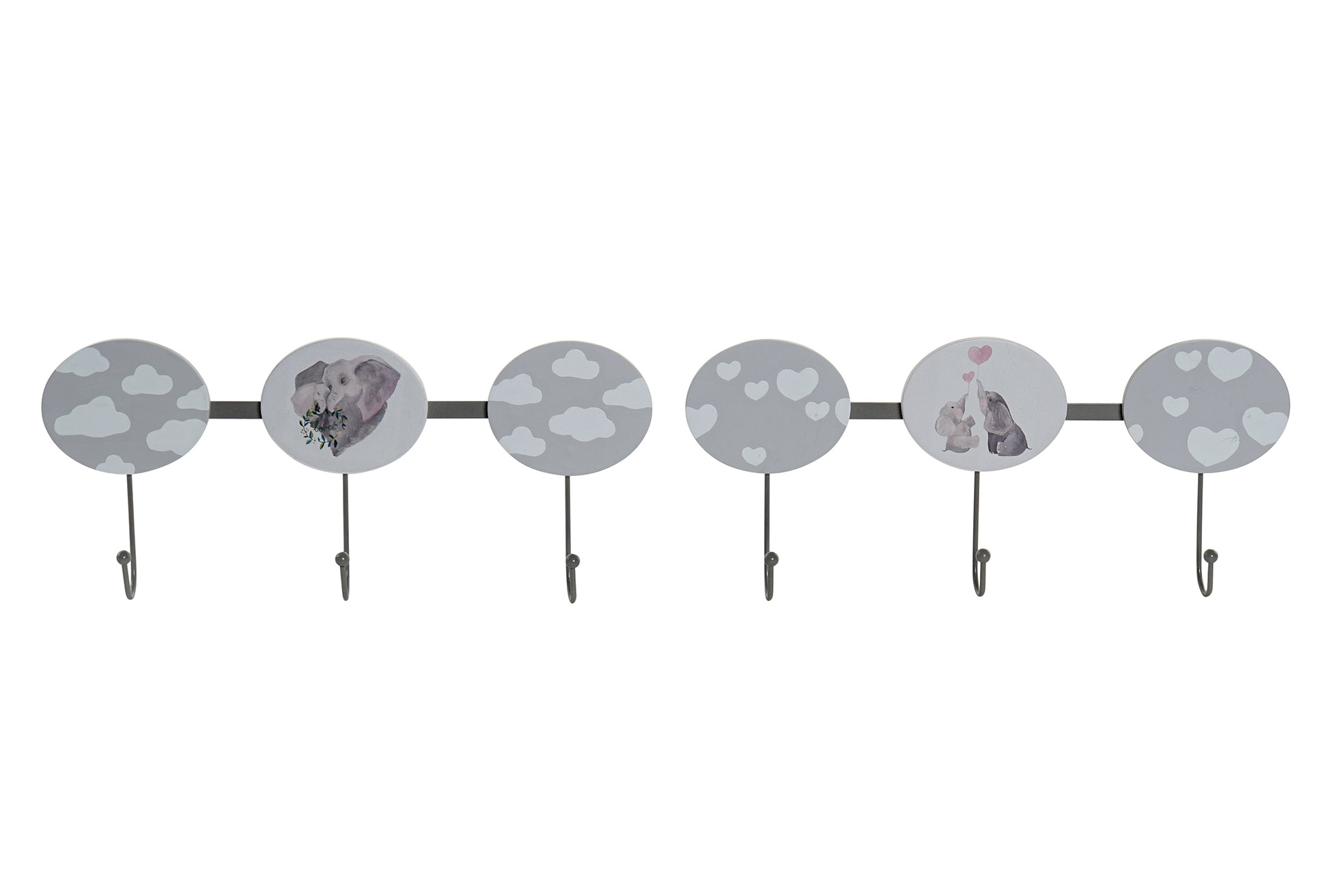 PERCHERO PARED MADERA 40X5X17 ELEFANTE 2 SURT.