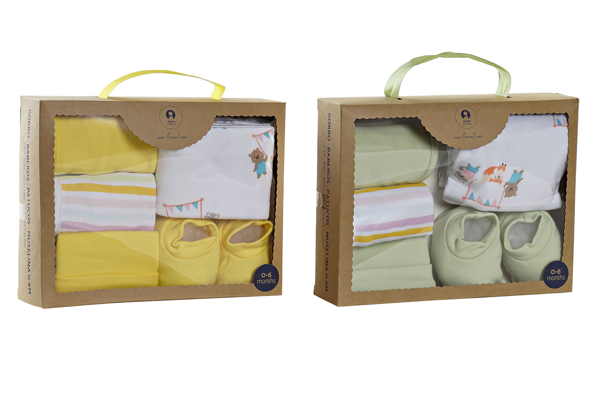 BEBE SET 5 ALGODON 25X6X19 MANTA 2 SURT.