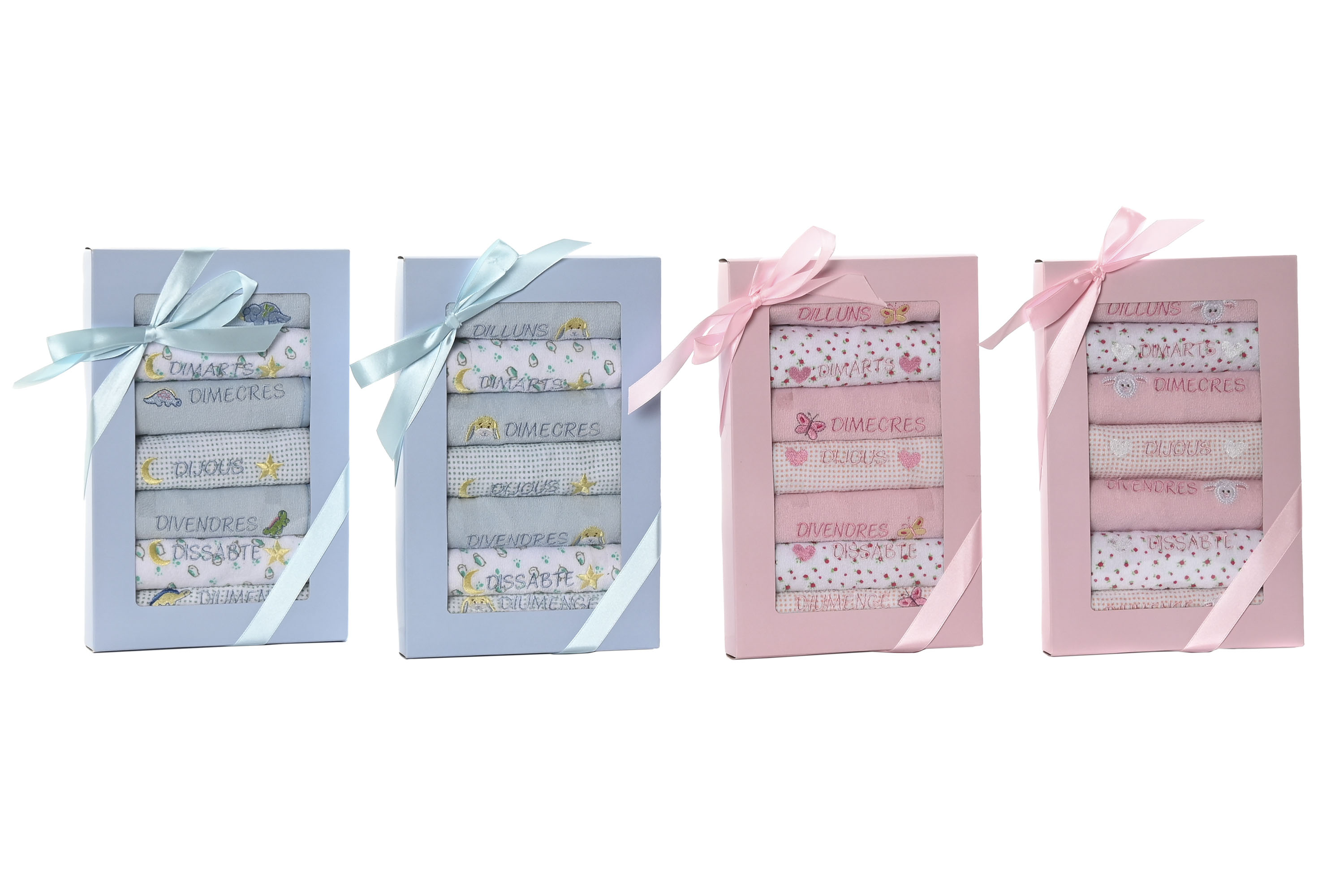 BABERO SET 7 ALGODON 19X29X3 CATALAN 4 SURT.