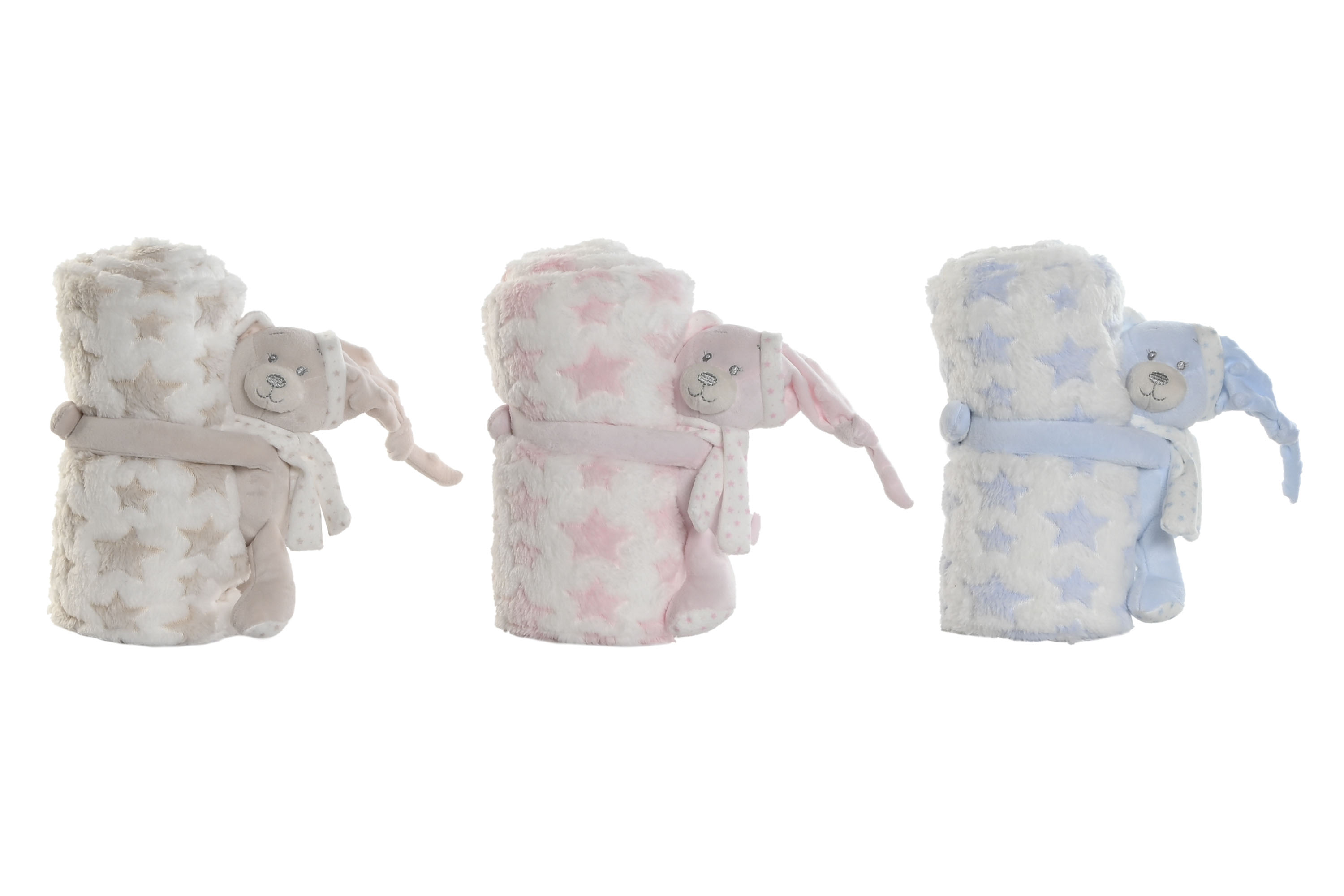 PELUCHE MANTA SET 2 POLIESTER 100X80X75 3 SURT.