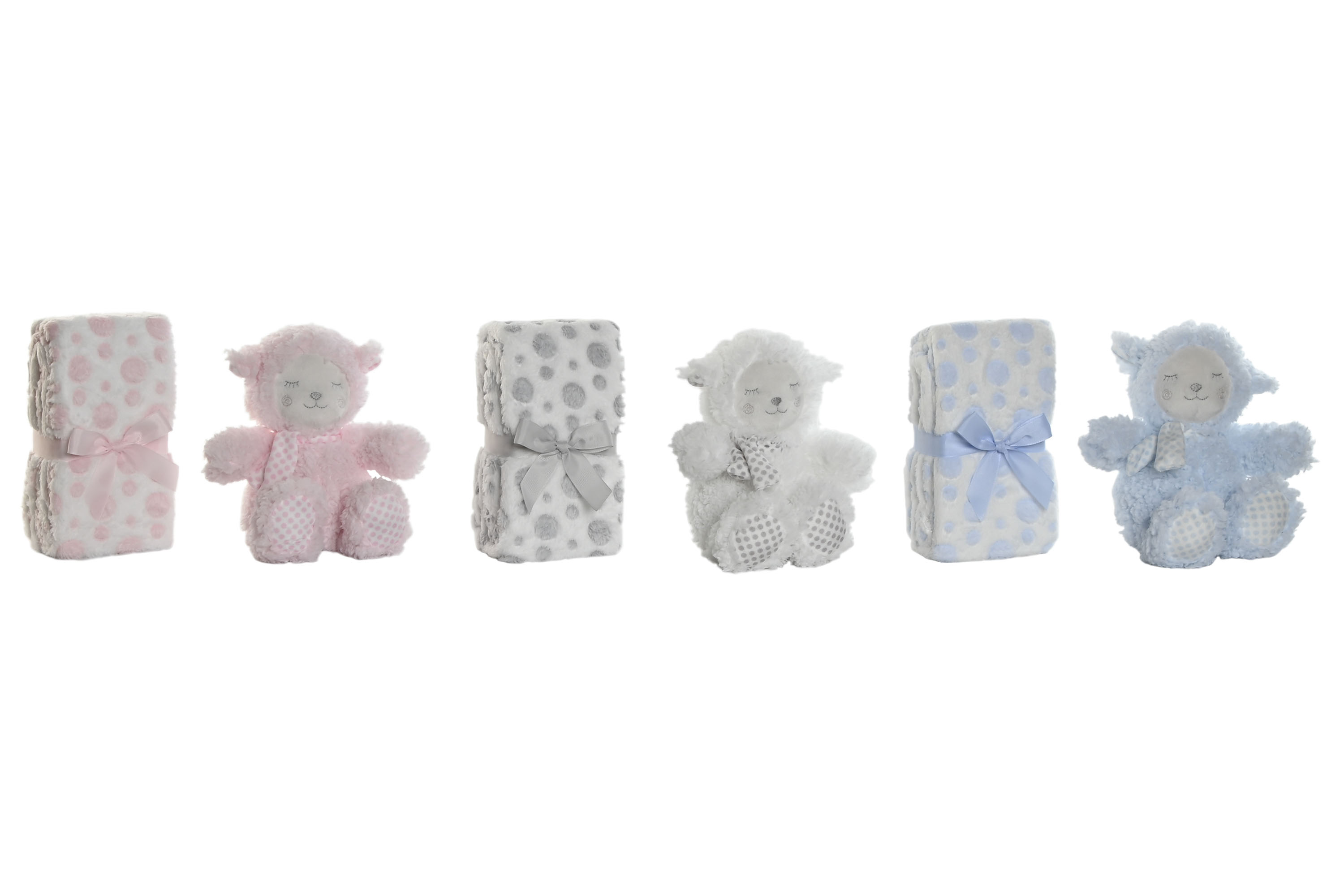 PELUCHE MANTA SET 2 POLIESTER 80X100X1 3 SURT.