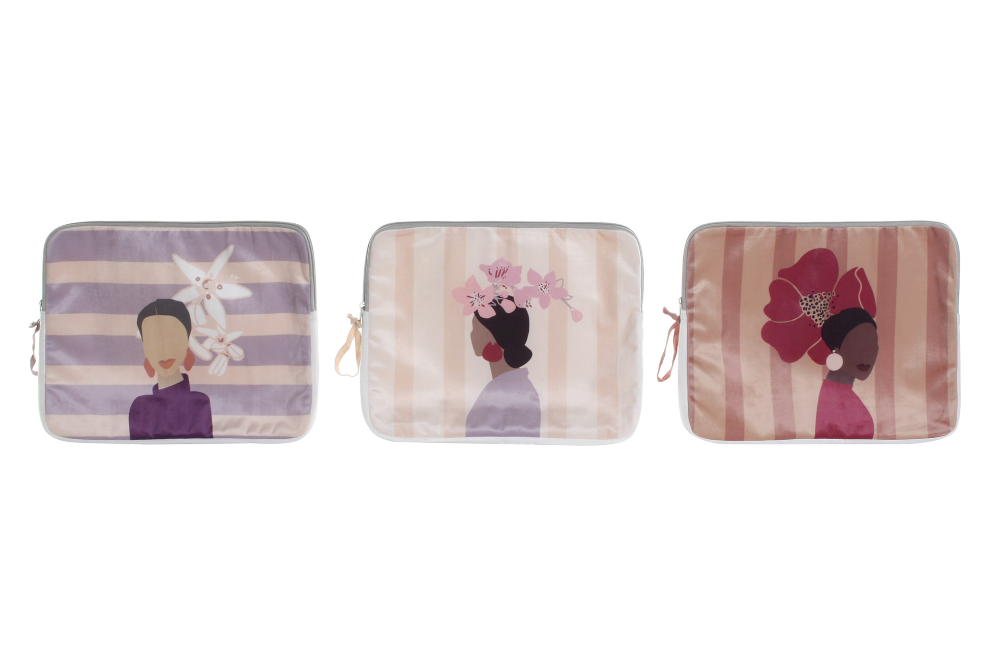 FUNDA IPAD VELVET POLIESTER 36X2X28 WOMEN 3 SURT.