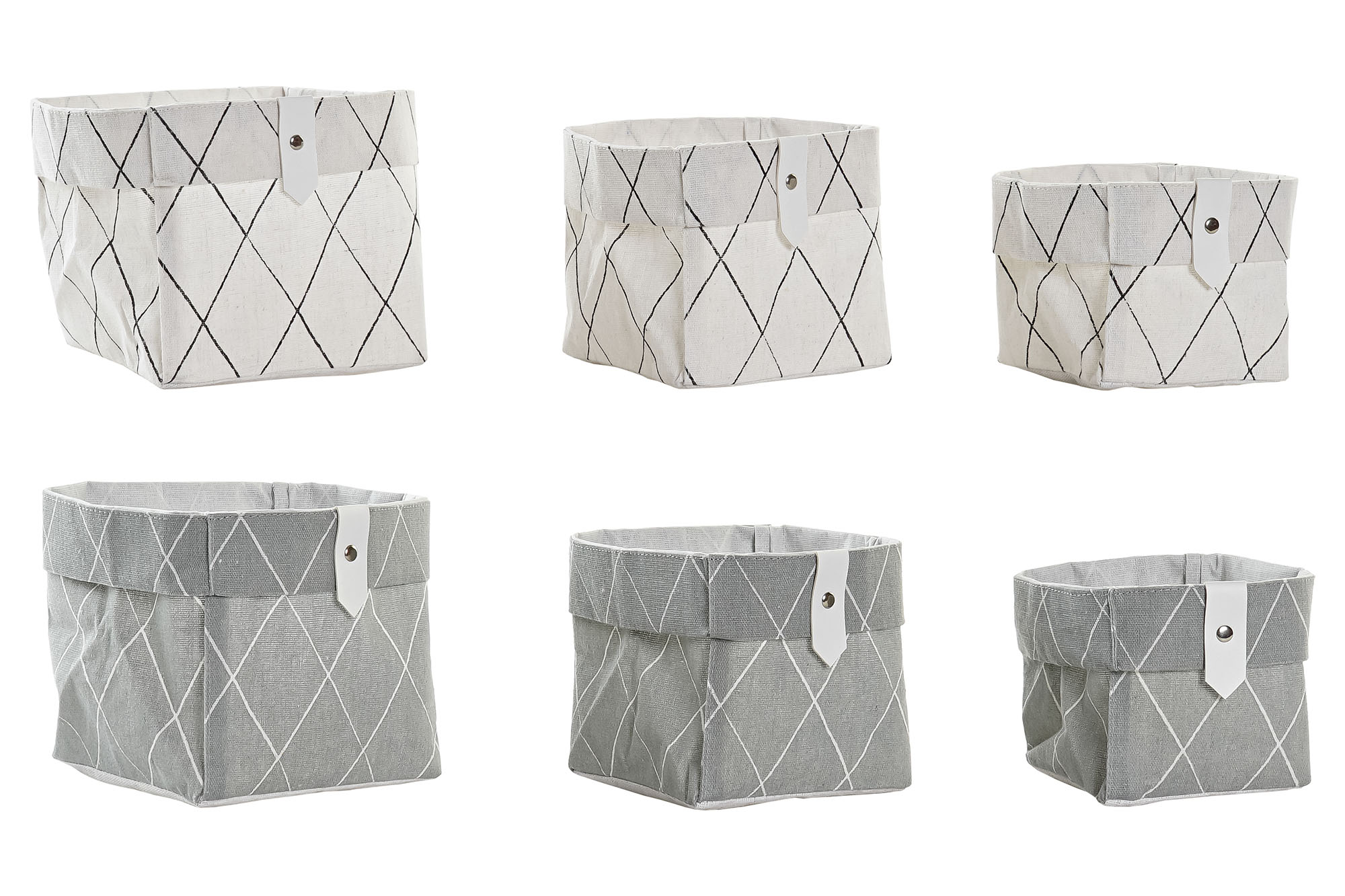 CESTA SET 3 ALGODON POLIESTER 14X14X14 2 SURT.