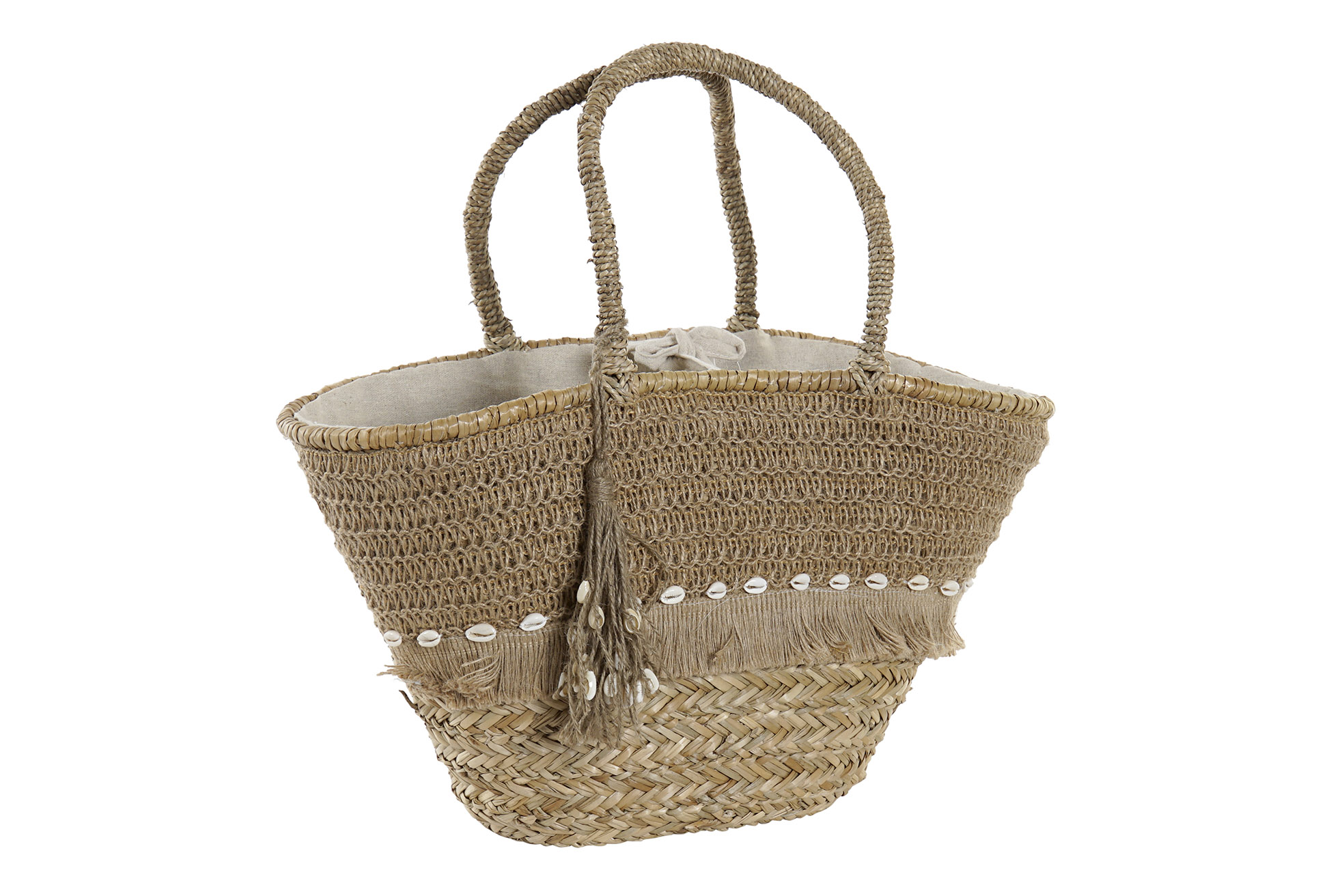 BOLSO SEAGRASS YUTE 53X15X51,5 40942,5 CONCHAS