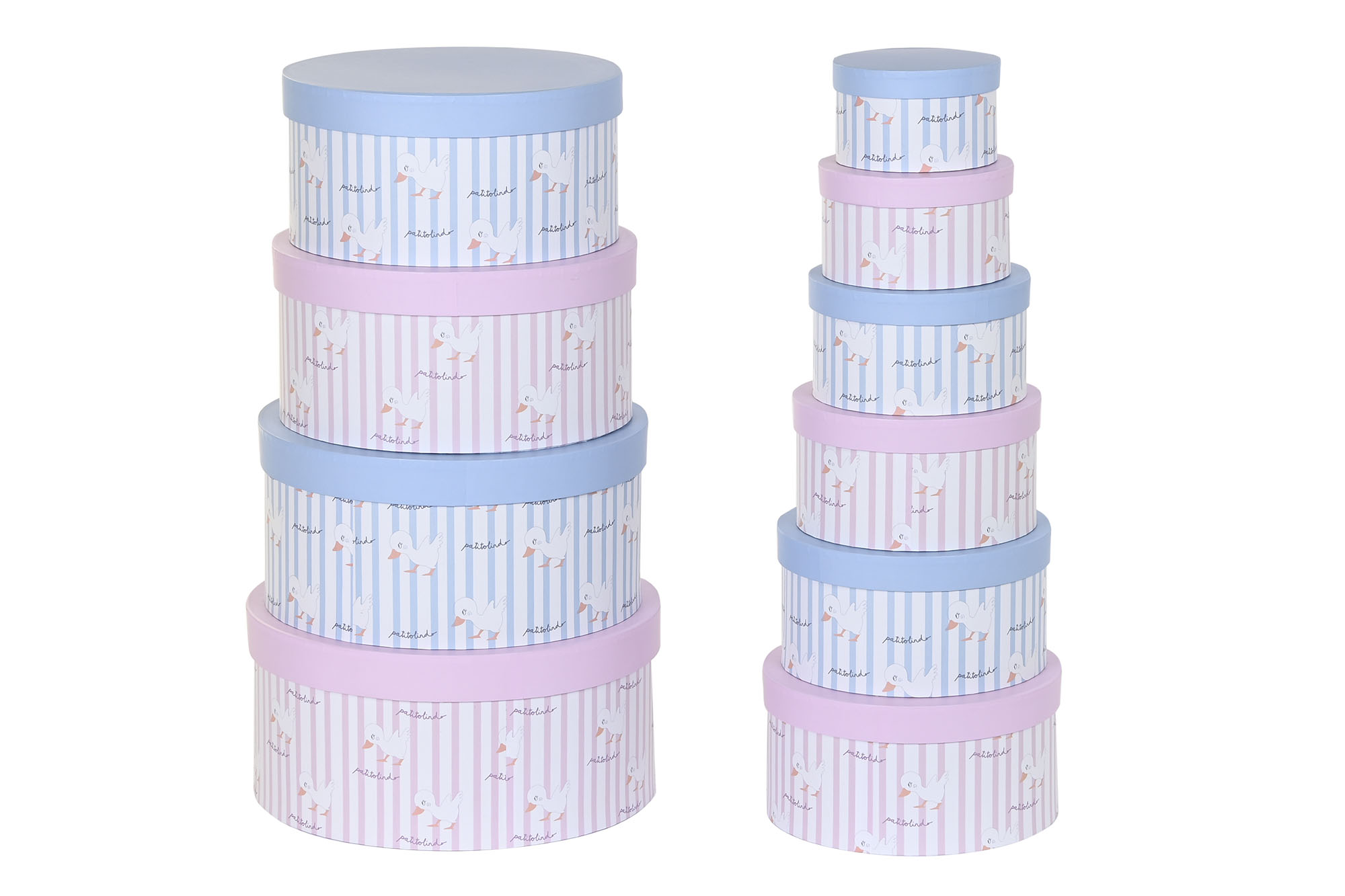 CAJA SET 10 CARTON 37,5X37,5X18 PATITOS ROSA