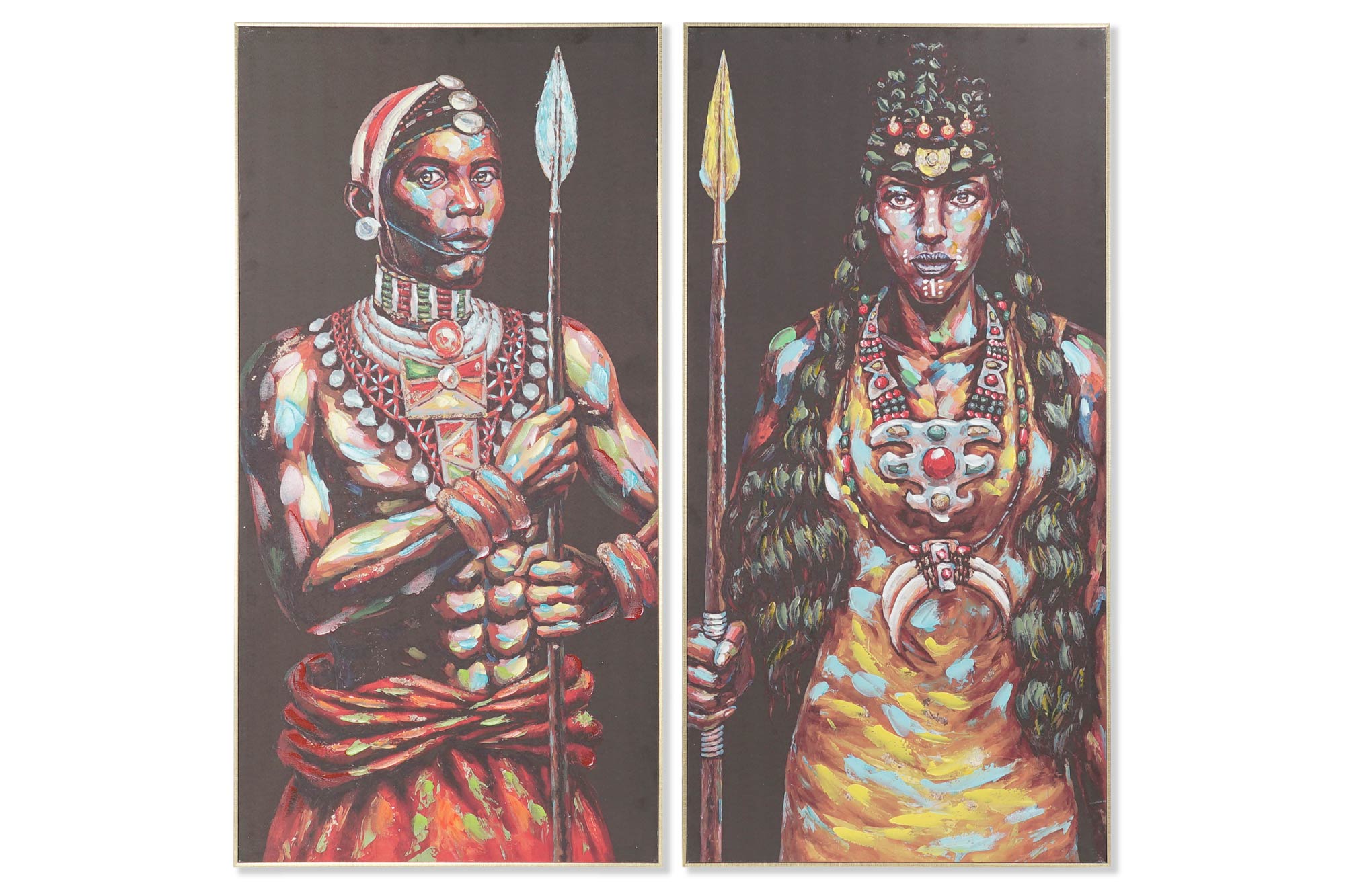 CUADRO LIENZO PS 60X5X120 AFRICANO 2 SURT.