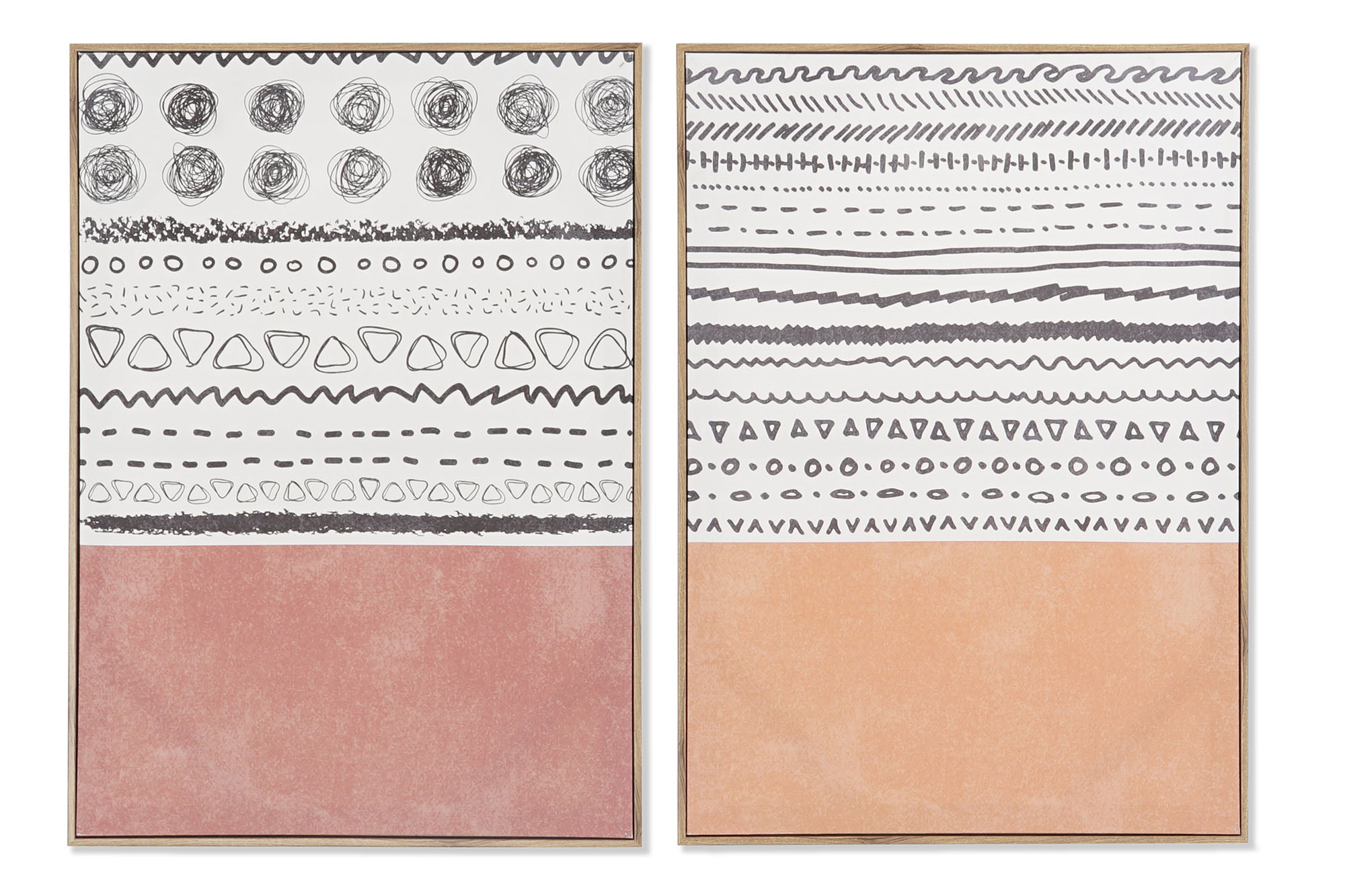 CUADRO LIENZO MDF 50X3X70 BOHO ENMARCADO 2 SURT.
