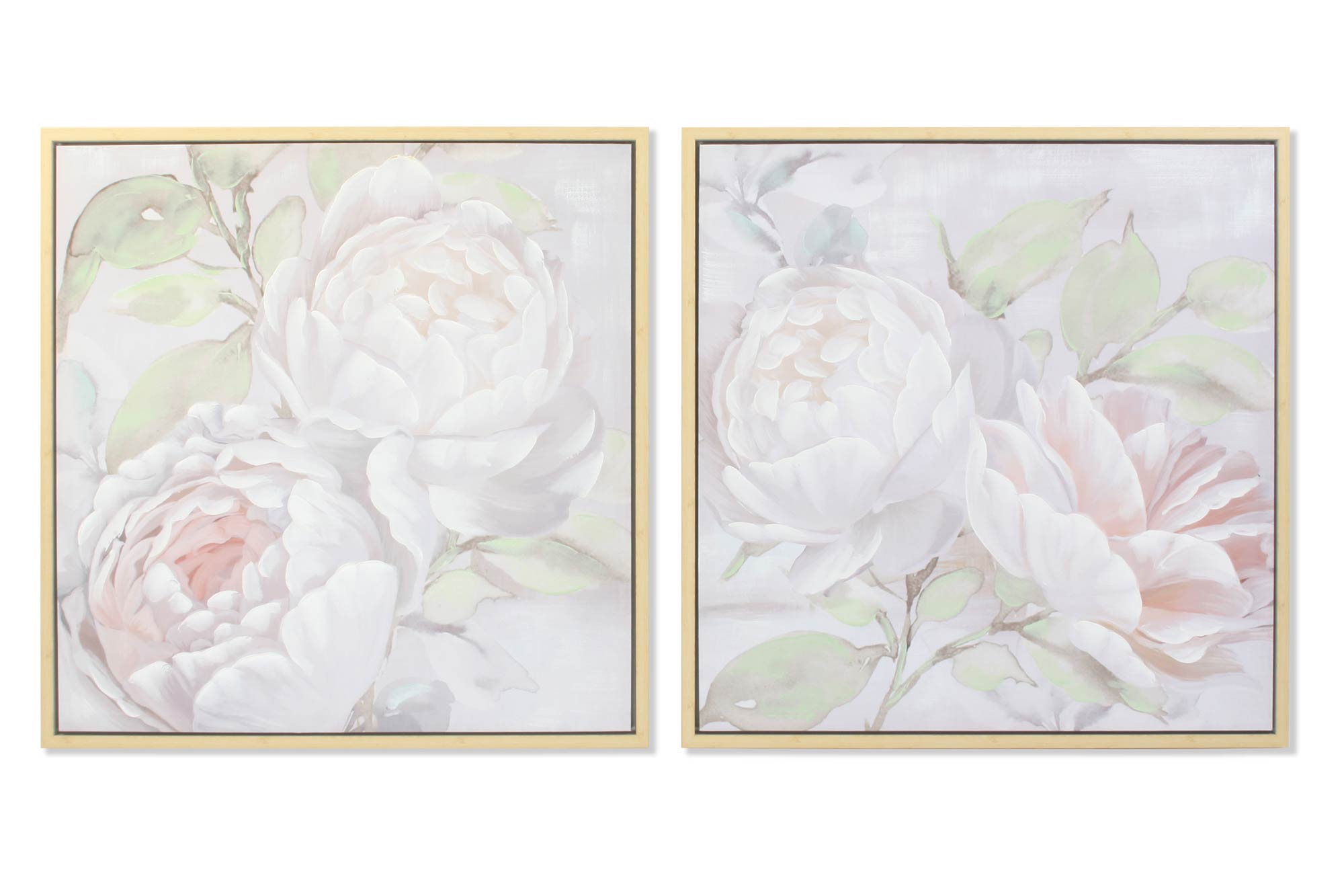 CUADRO LIENZO 80X4X80 FLORES ENMARCADO 2 SURT.