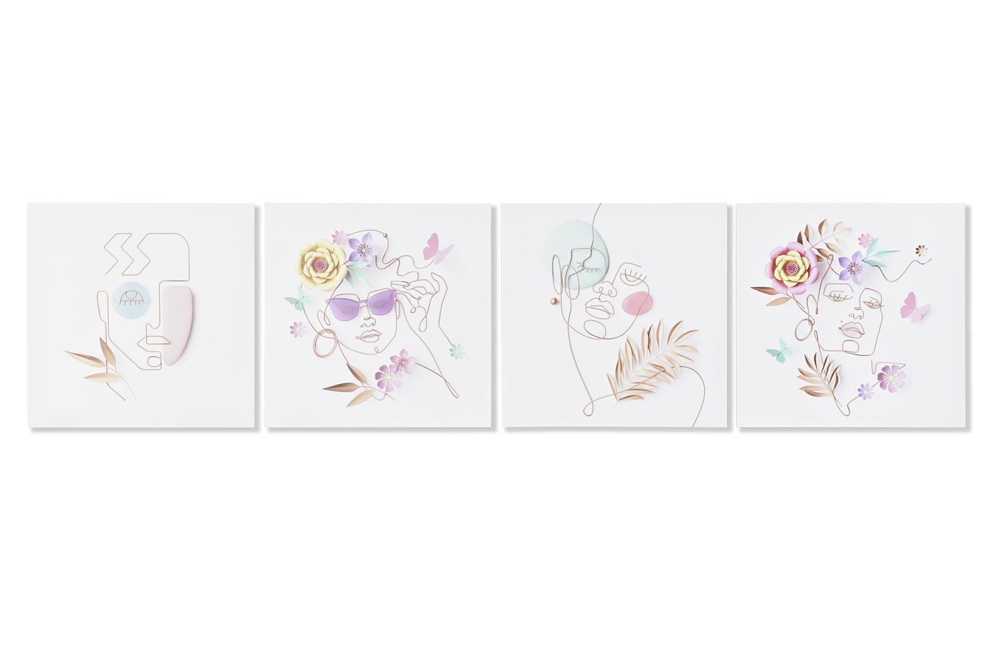 CUADRO LIENZO MDF 40X1,8X40 CARA ABSTRACTO 4 SURT.