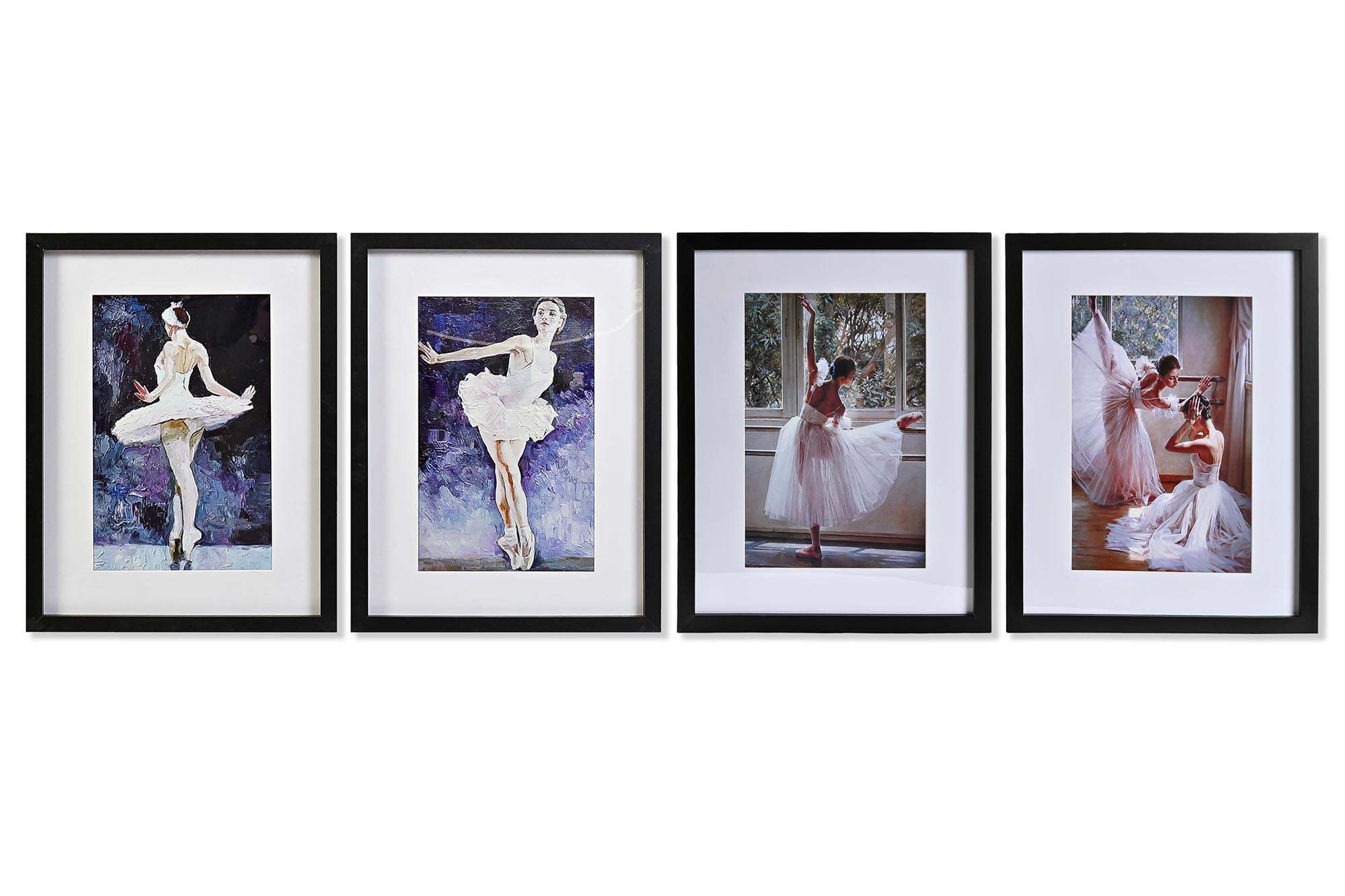 CUADRO PS MADERA 35X2X45 BALLET ENMARCADO 4 SURT.
