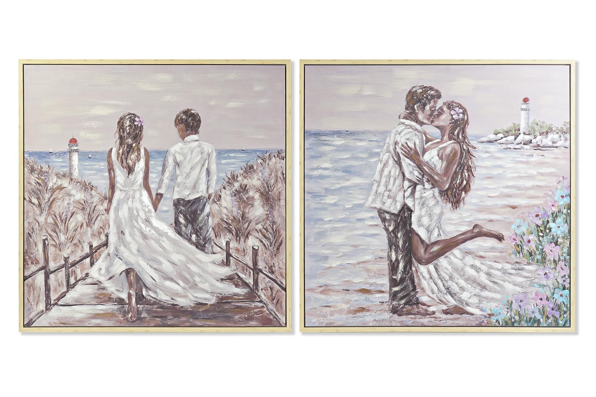 CUADRO LIENZO PS 100X4X100 PAREJA PLAYA 2 SURT.