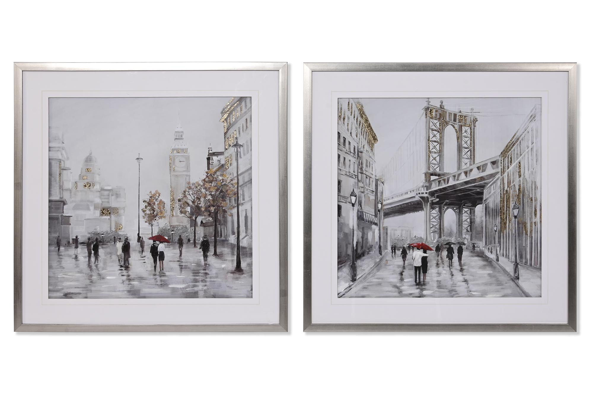 CUADRO LIENZO PS 63X3X63 NEW YORK LONDON 2 SURT.