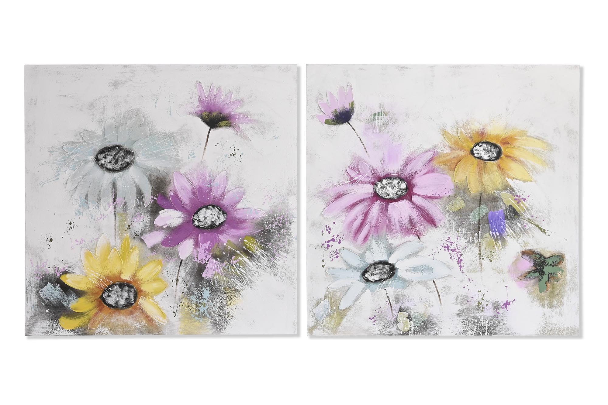 CUADRO LIENZO PINO 100X3,5X100 FLORES 2 SURT.