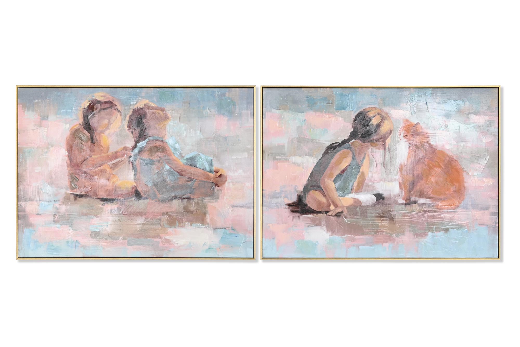 CUADRO LIENZO PS 80X3,5X60 NIÑOS ENMARCADO 2 SURT.