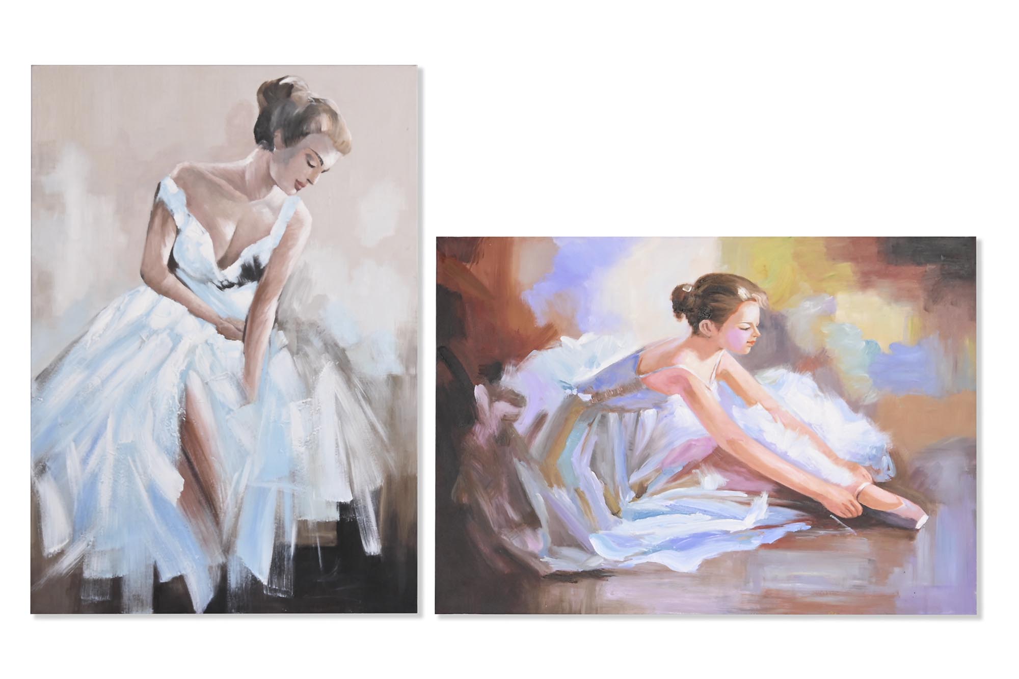 CUADRO SET 2 LIENZO 70X2,8X100 BAILARINA 2 SURT.