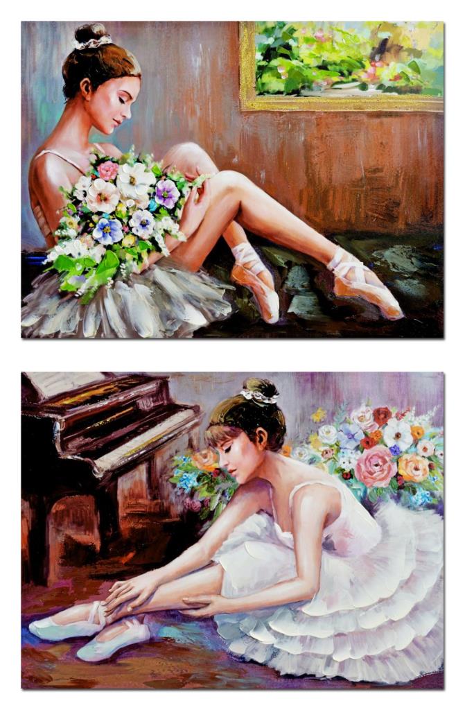 CUADRO LIENZO MDF 80X3X60 BAILARINA 2 SURT.