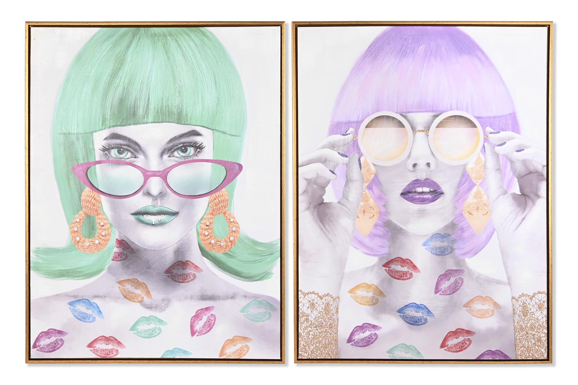 CUADRO LIENZO PS 60X3,5X80 CHICA FASHION 2 SURT.