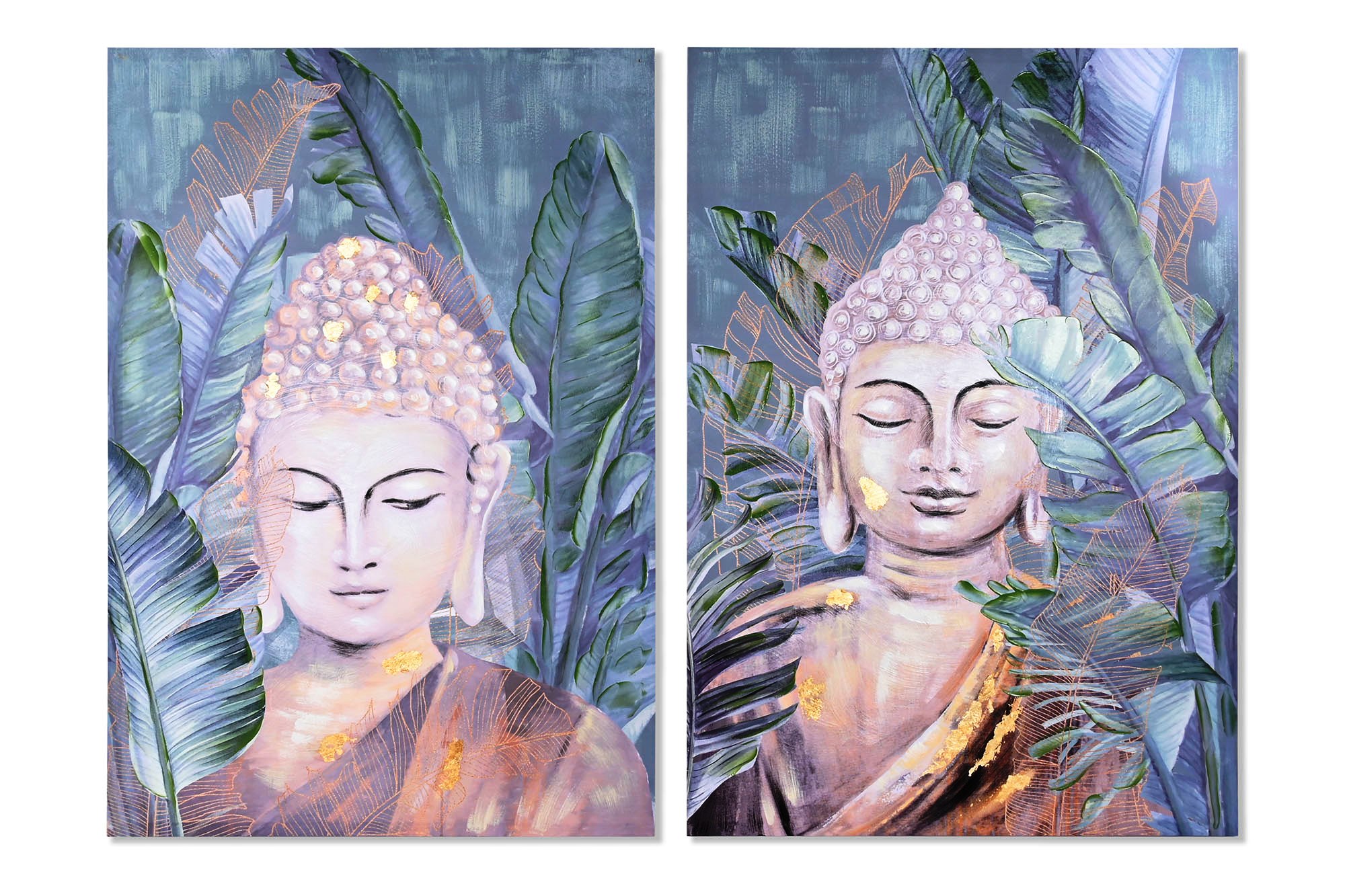 CUADRO LIENZO 80X2,8X120 BUDA TROPICAL 2 SURT.