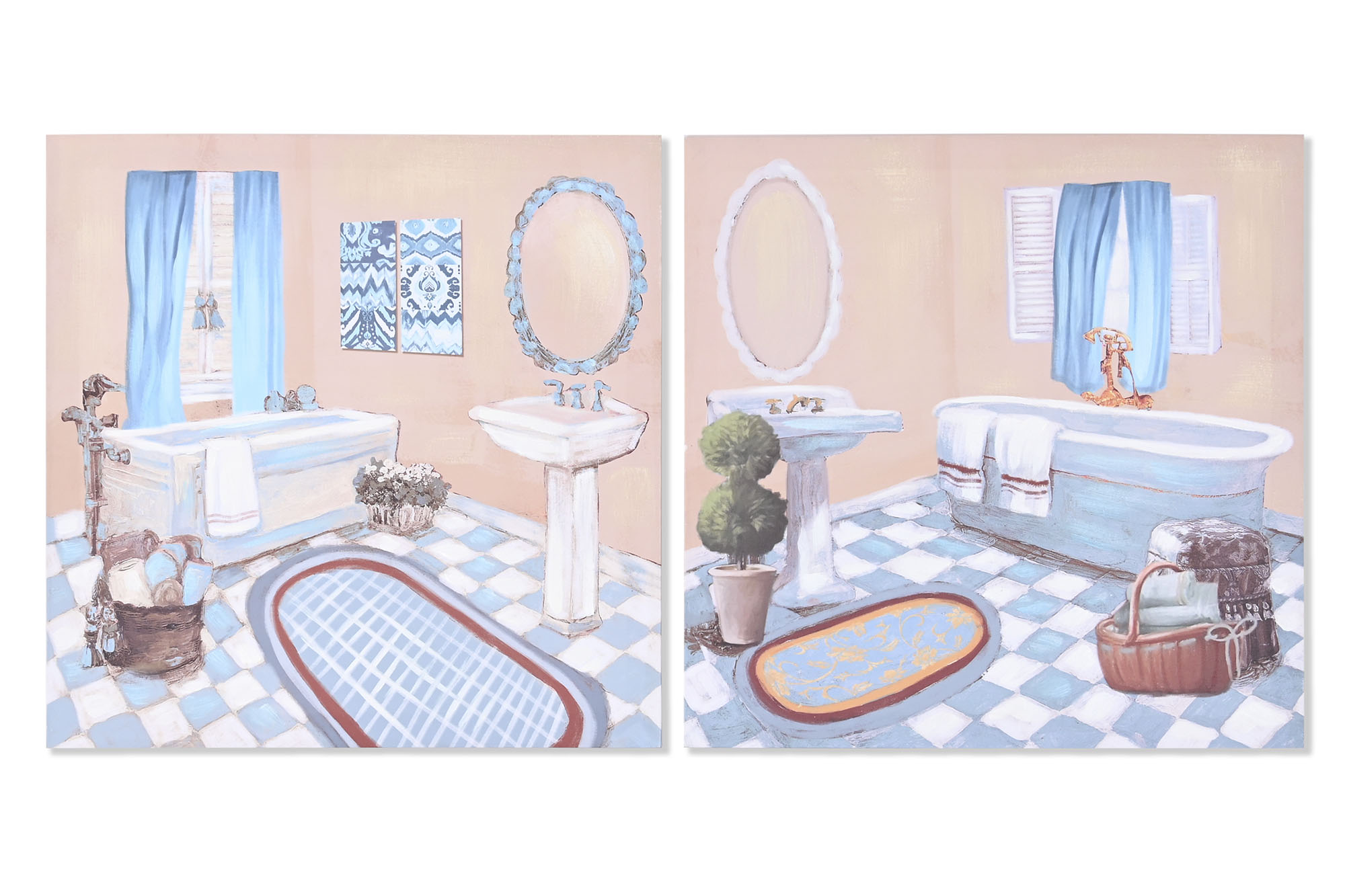 CUADRO LIENZO ABETO 40X2X40 BAÑO 2 SURT.