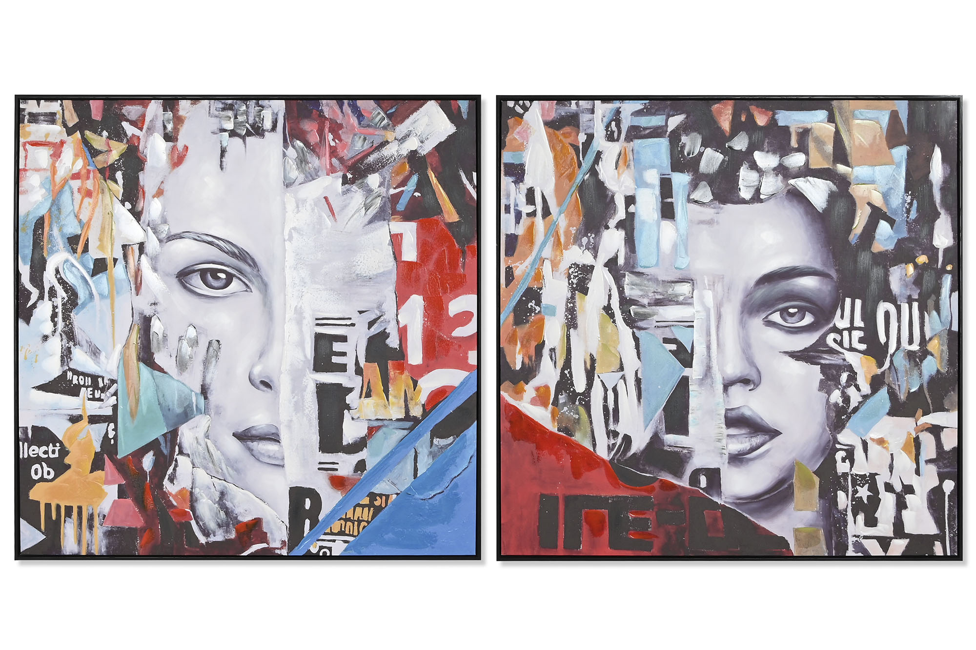 CUADRO LIENZO 100X3,5X100 MUJER ABSTRACTO 2 SURT.