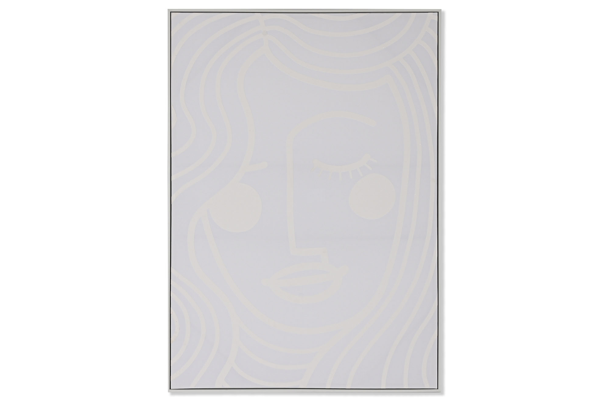 CUADRO LIENZO FOAM 103X4,5X143 MUJER 3D BLANCO