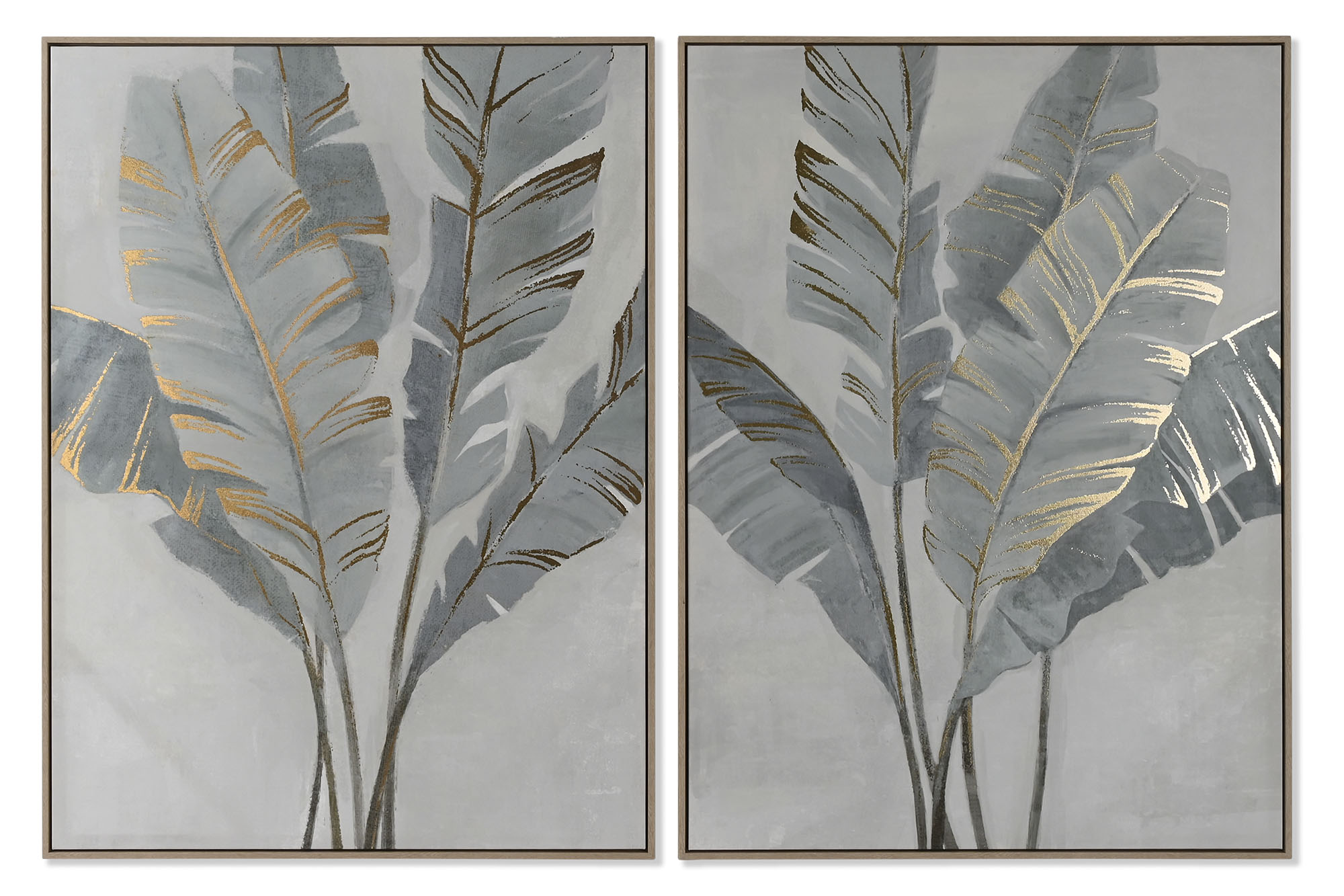 CUADRO PS LIENZO 90X4X120 PALMERA DORADO 2 SURT.