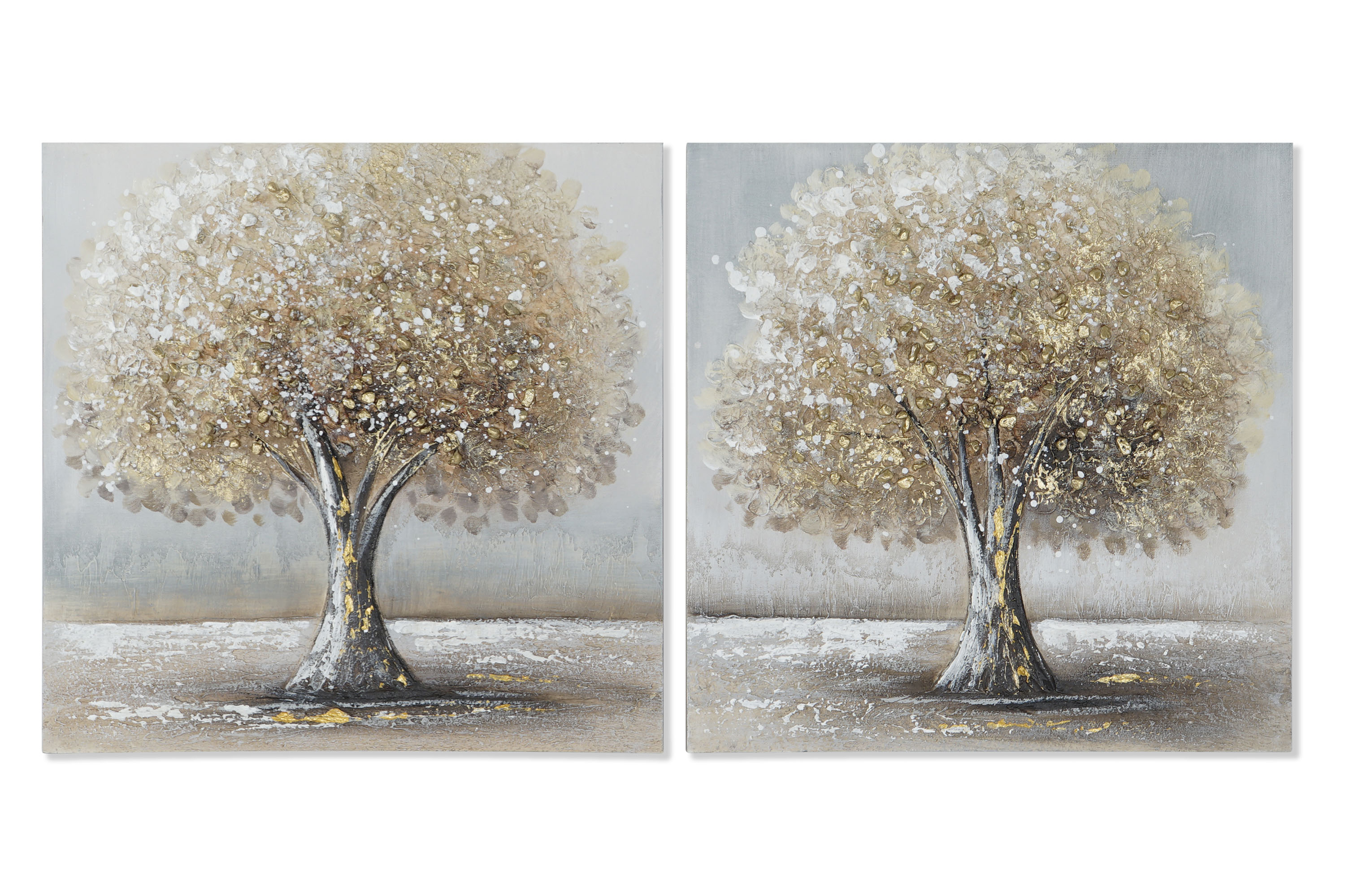 CUADRO LIENZO MDF 50X2,5X50 ARBOL 2 SURT.