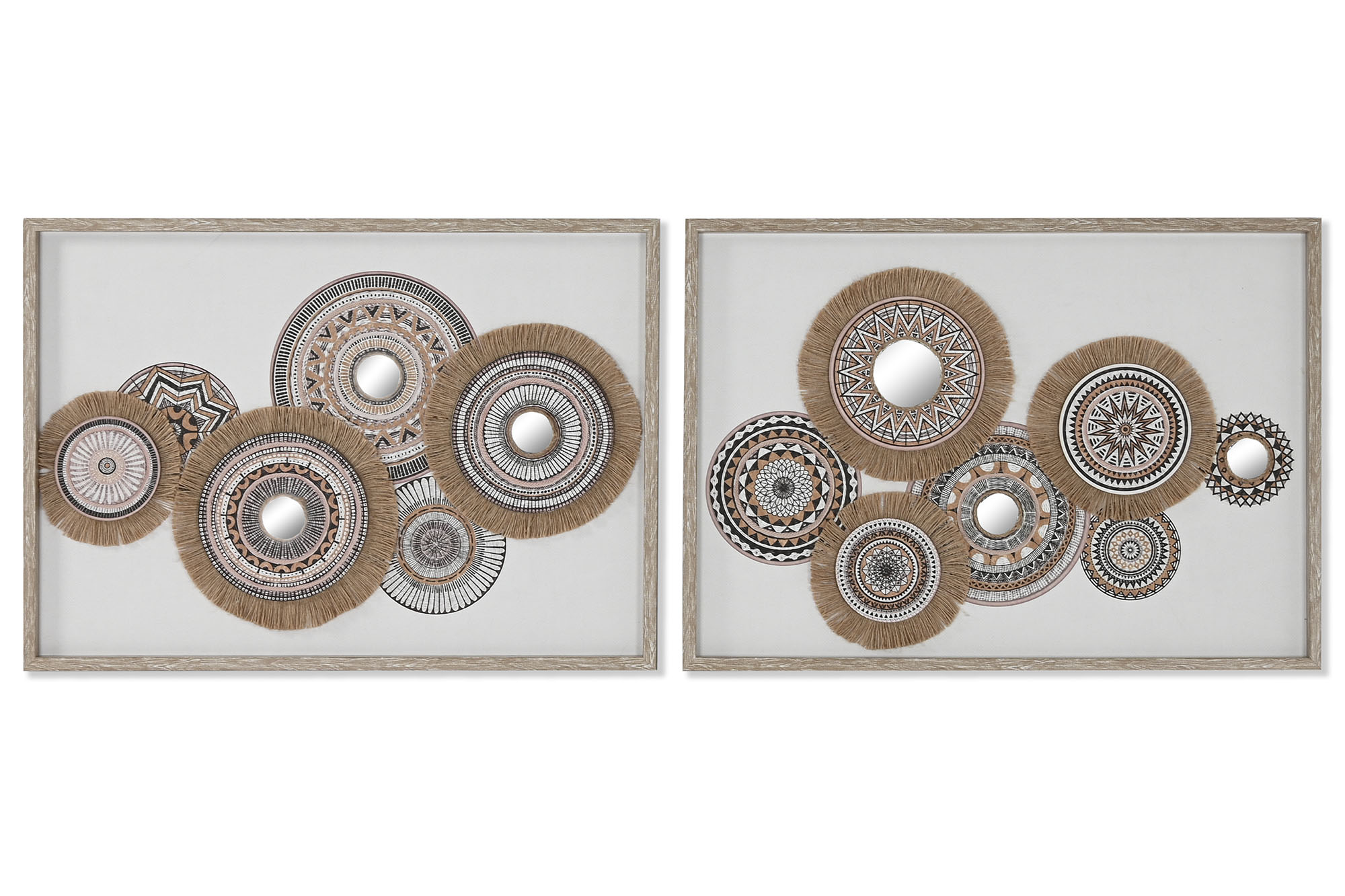 CUADRO LIENZO YUTE 70X3X50 BOHO 3D 2 SURT.