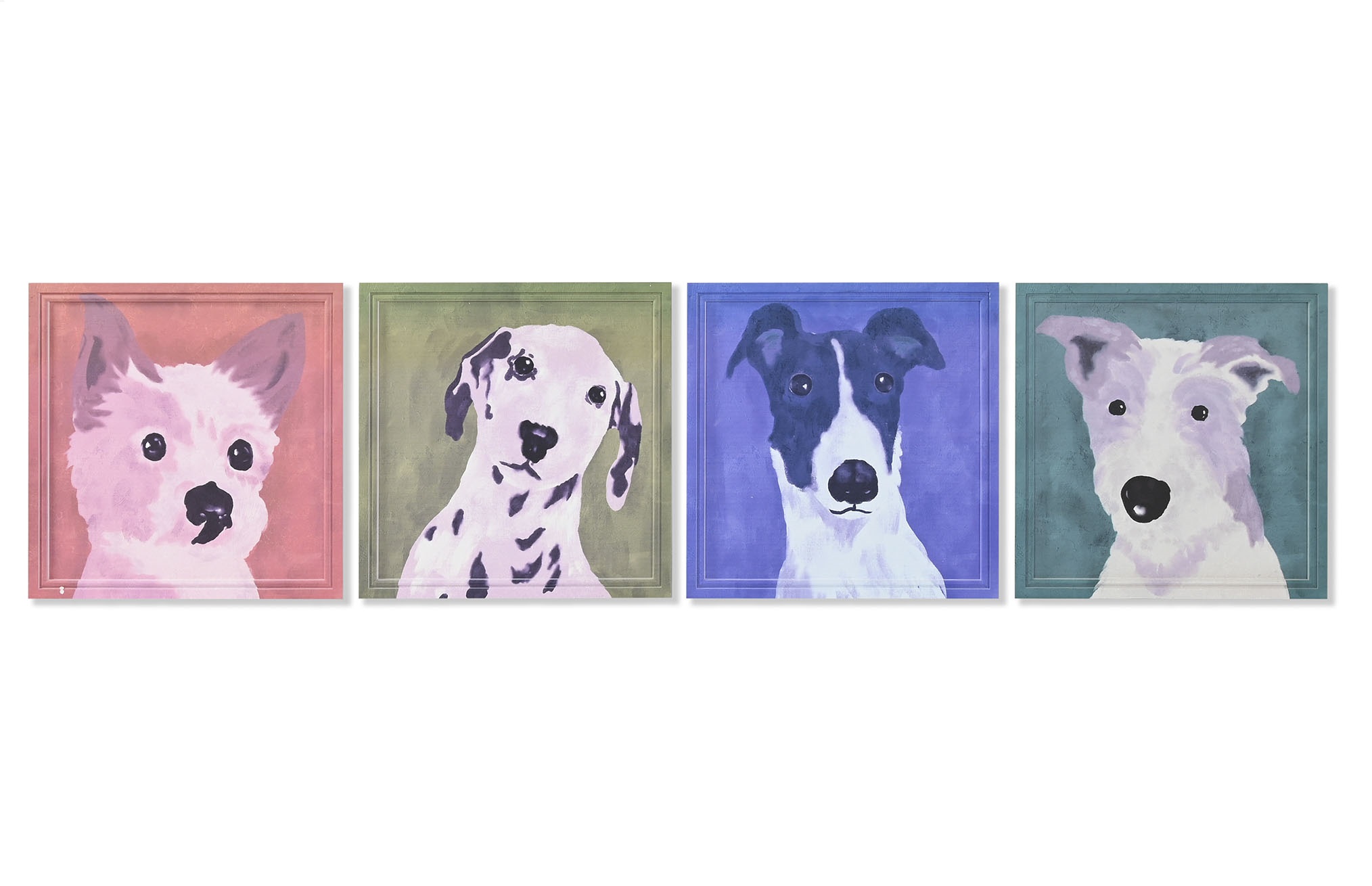 CUADRO MDF 50X2X50 PERRITO COLOR 4 SURT.