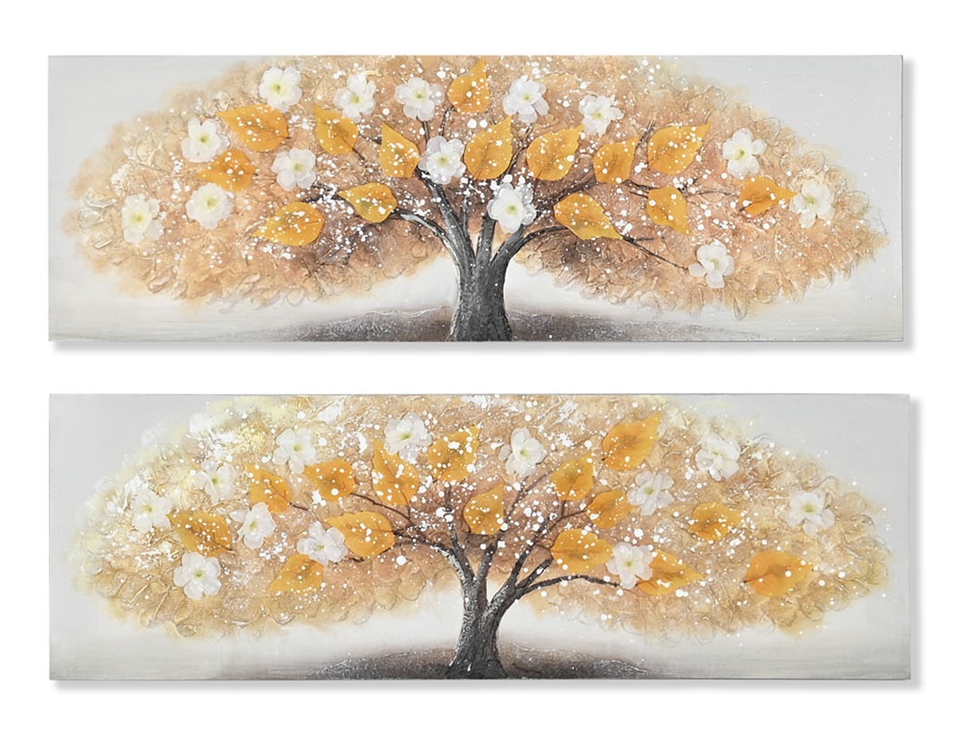 CUADRO LIENZO MDF 90X3X30 ARBOL 2 SURT.