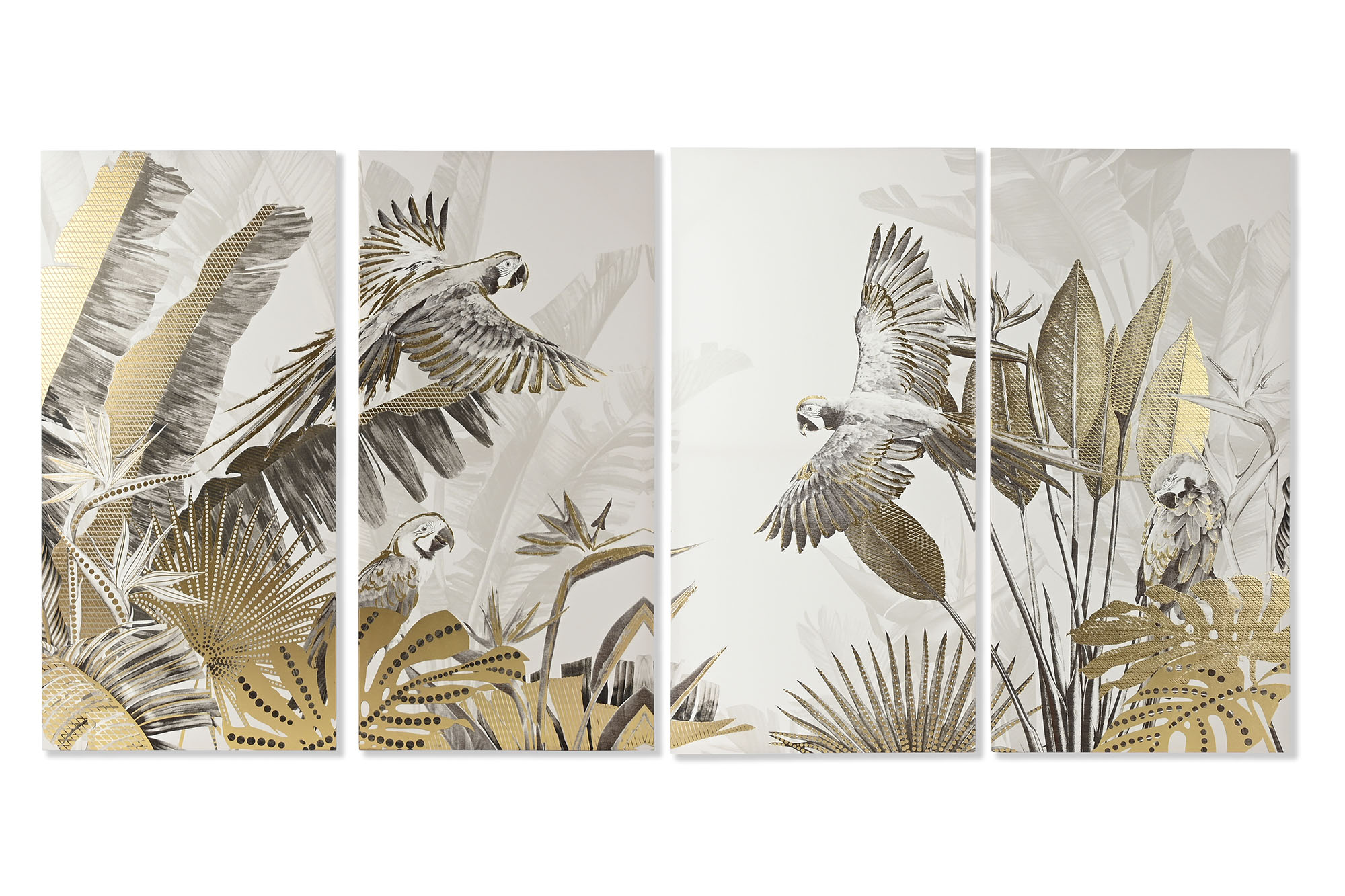 CUADRO SET 4 LIENZO PS 280X4X140 TROPICAL