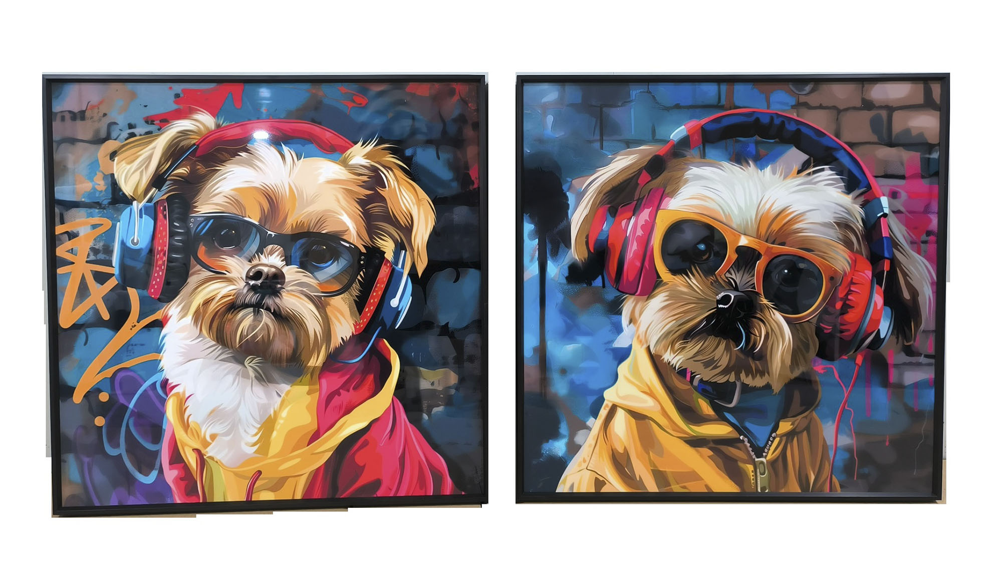 CUADRO ALUMINIO 50X3,5X50 PERRITO GAFAS 2 SURT.