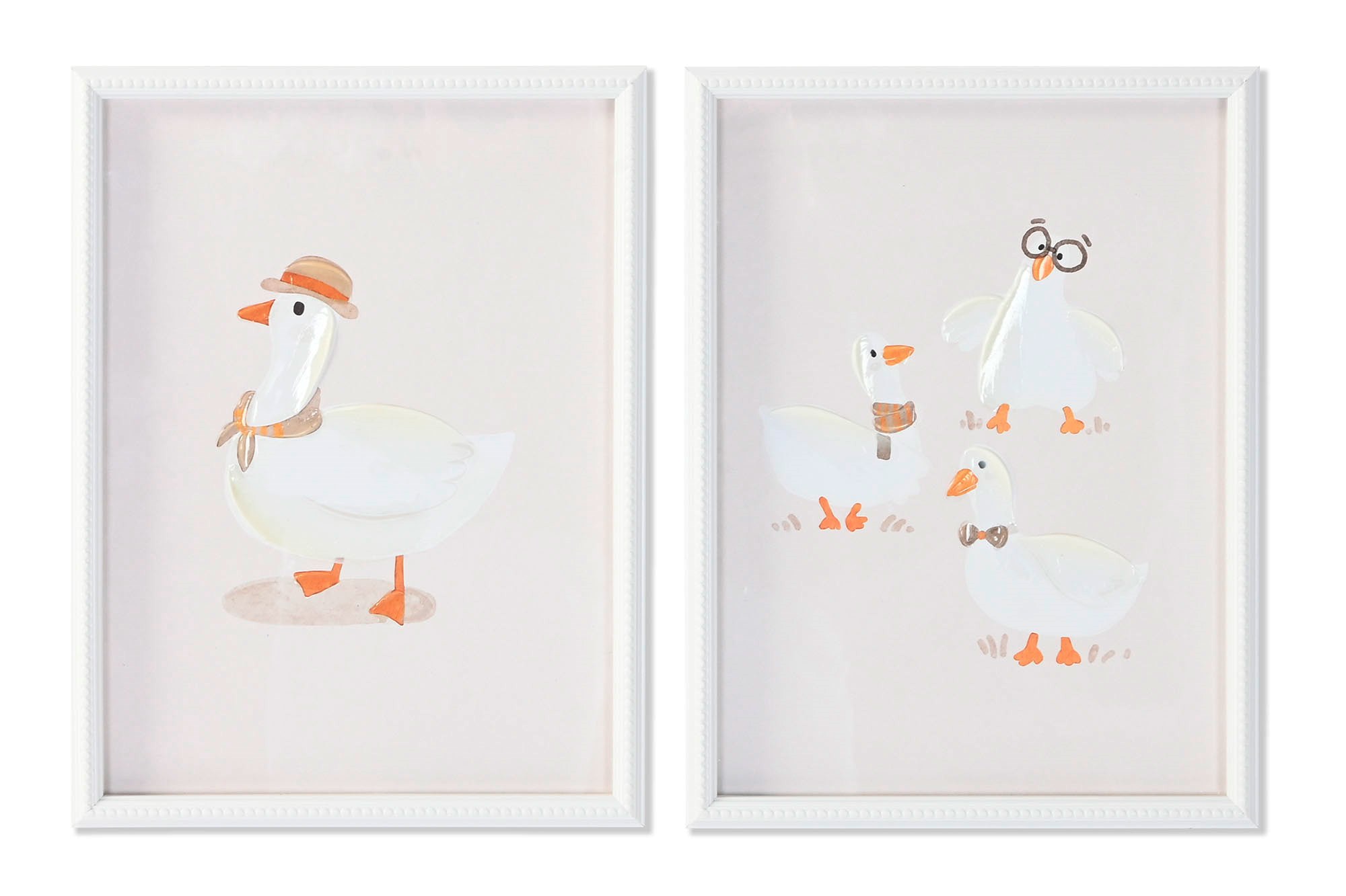 CUADRO CRISTAL PS 30X3X40 PATITOS 2 SURT.