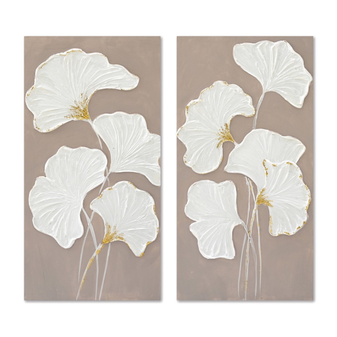 CUADRO LIENZO MDF 30X2,5X60 GINKGO 2 SURT.